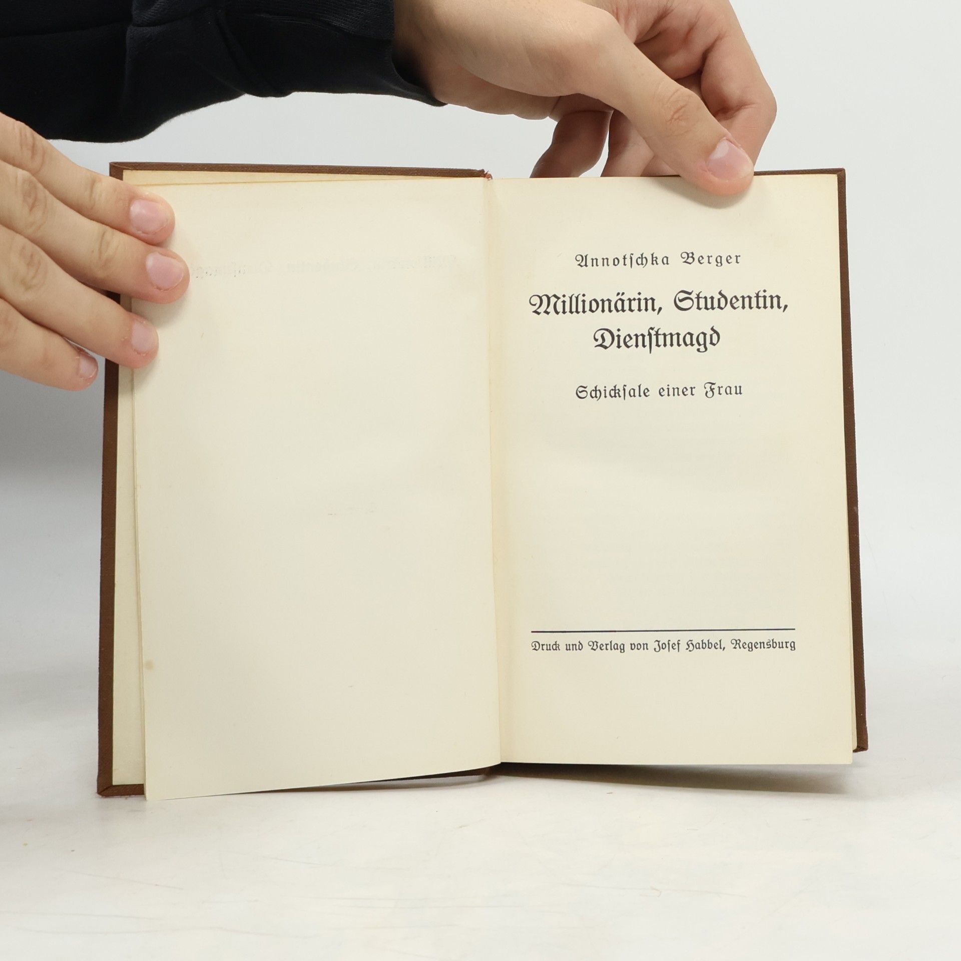 Annotschka Berger Millionärin Studentin Dienstmagd