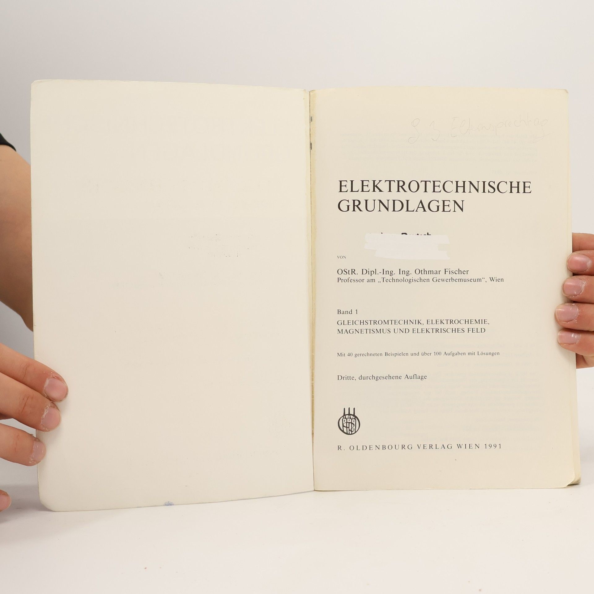 Various authors Elektrotechnische Grundlagen 1