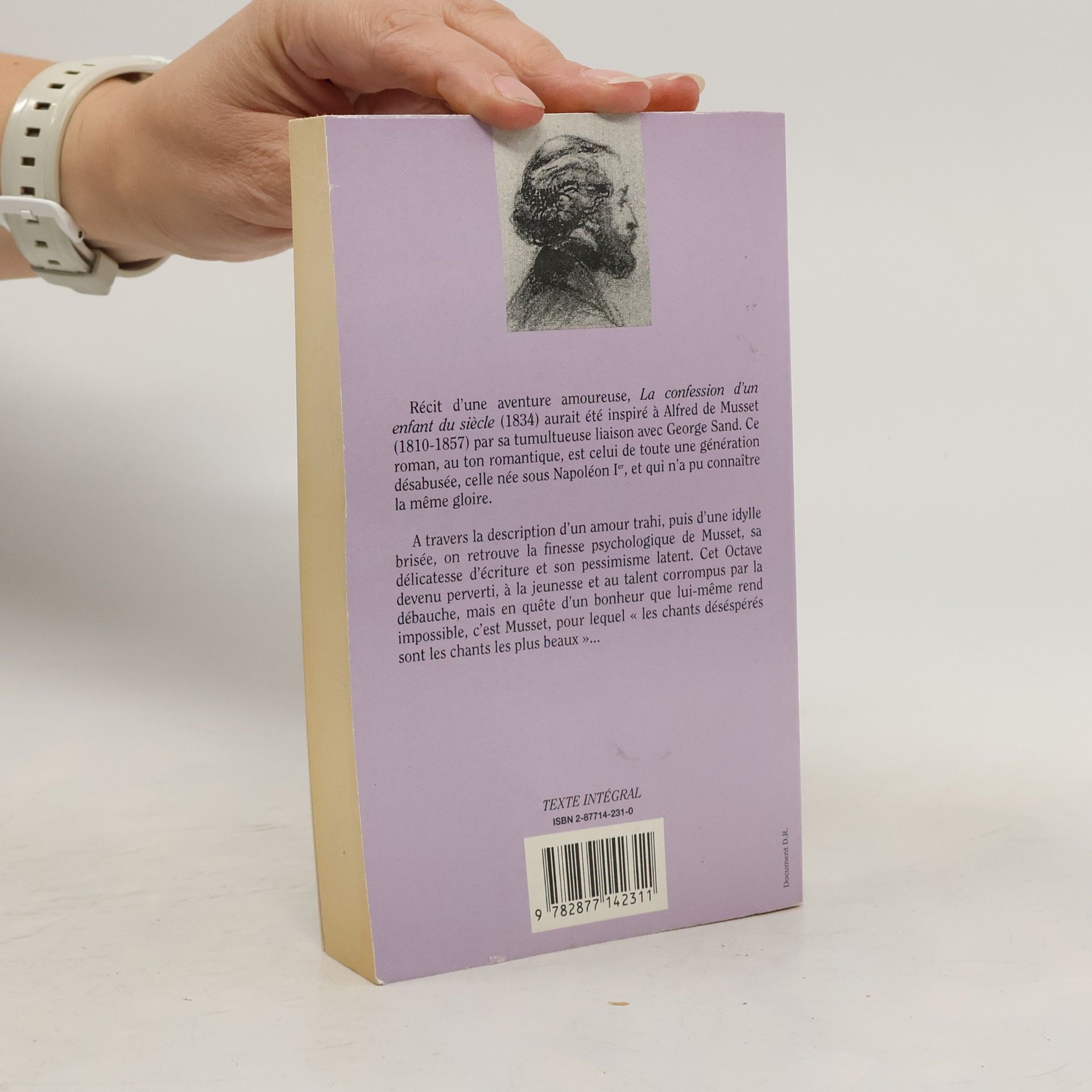 Alfred de Musset La confession d'un enfant du siécle