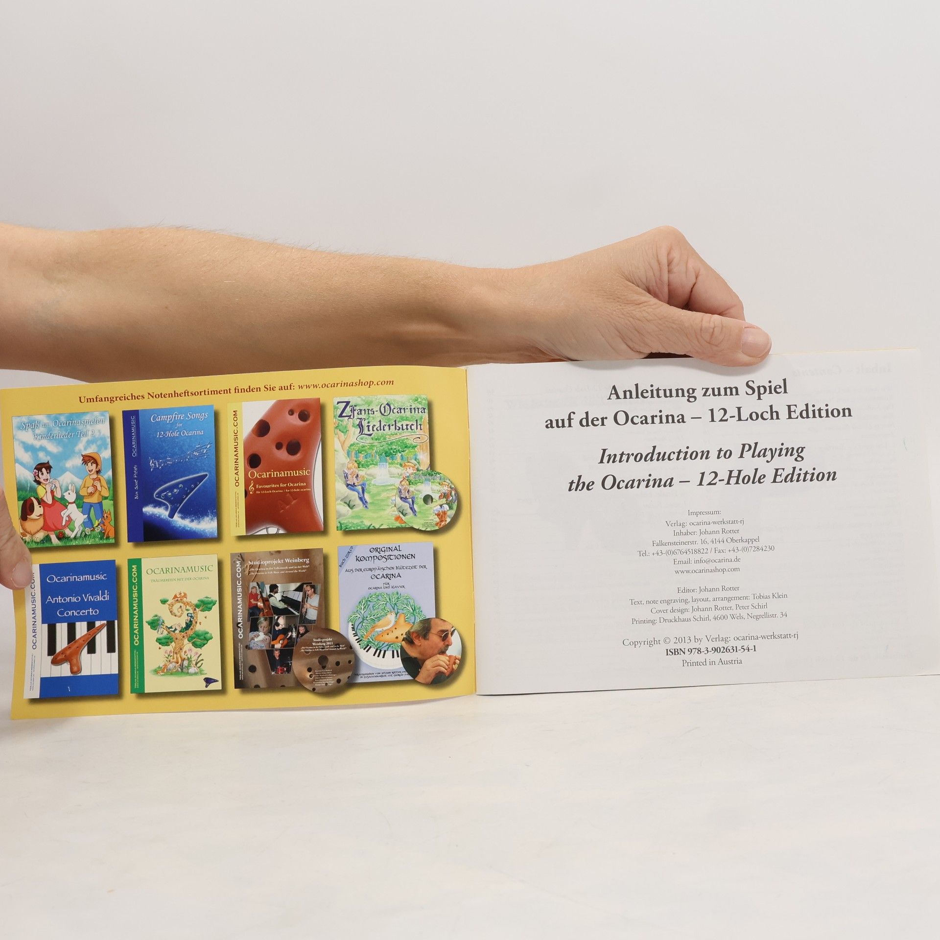Johann Rotter Anleitung zum Spiel auf der Ocarina – 12-Loch Edition / Introduction to Playing the Ocarina – 12-Hole Edition