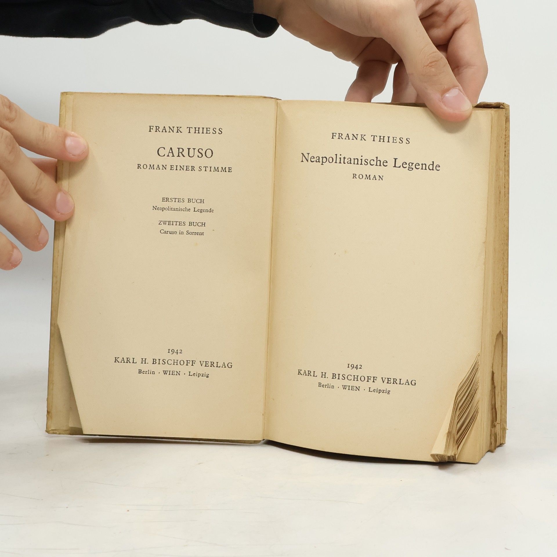 Frank Thiess Caruso I. Neapolitanische Legende