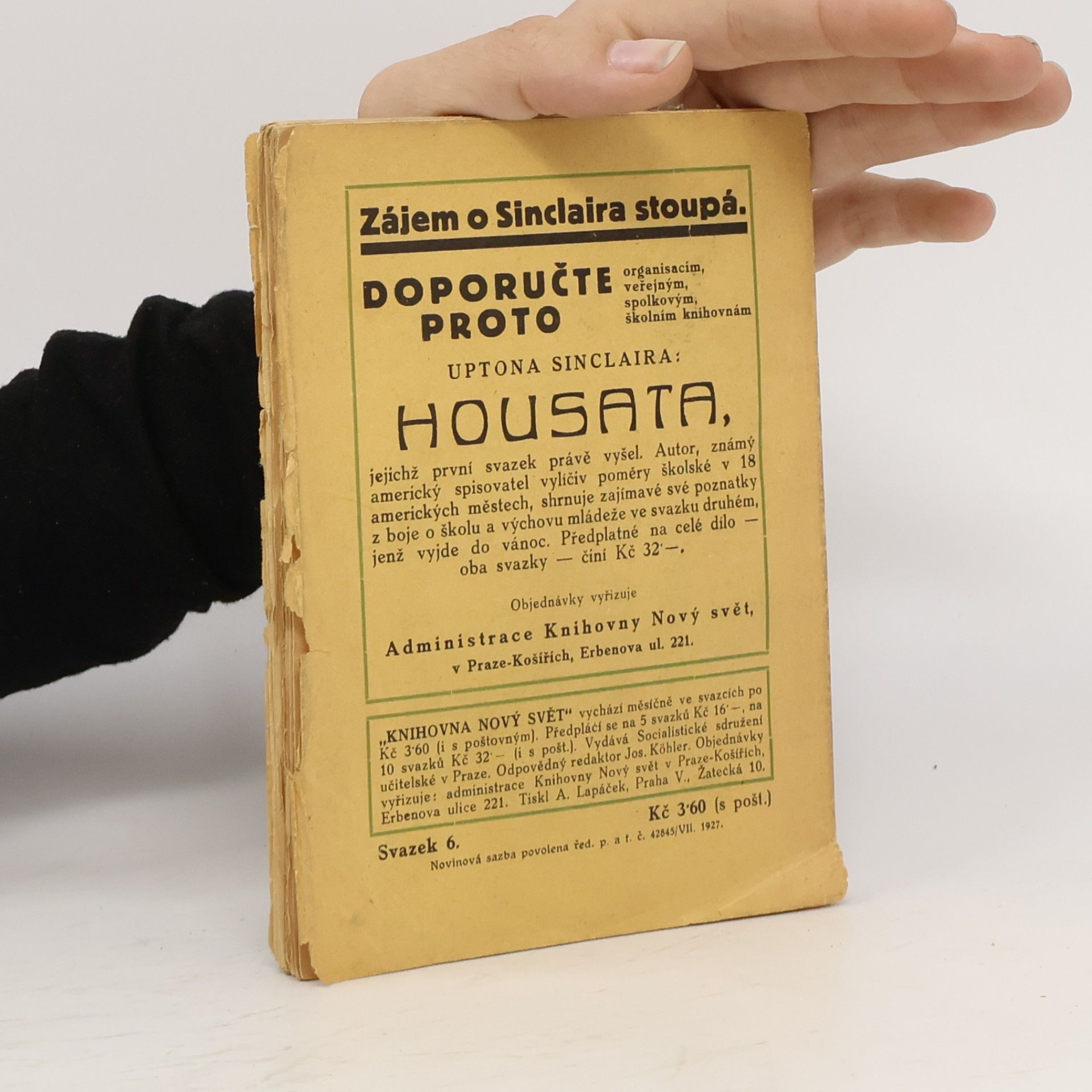 Upton Sinclair Housata I.
