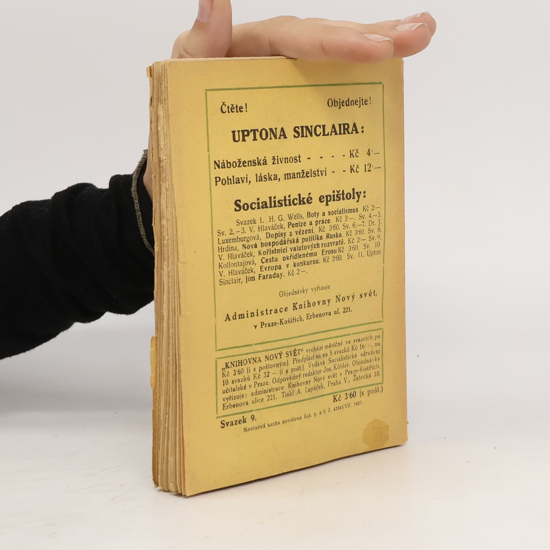 Upton Sinclair Housata II.
