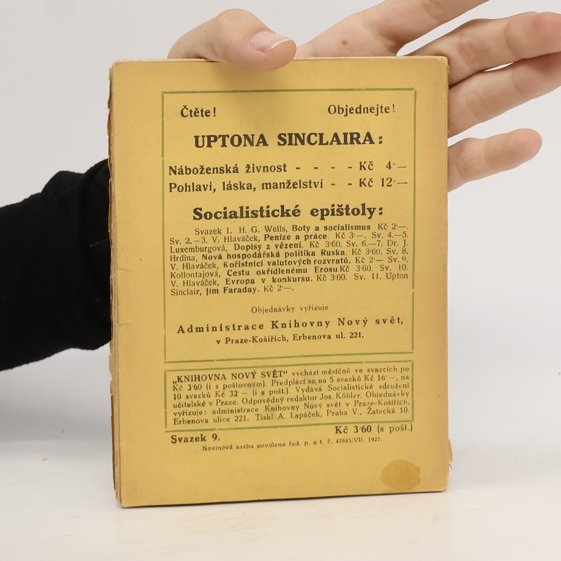 Upton Sinclair Housata II.
