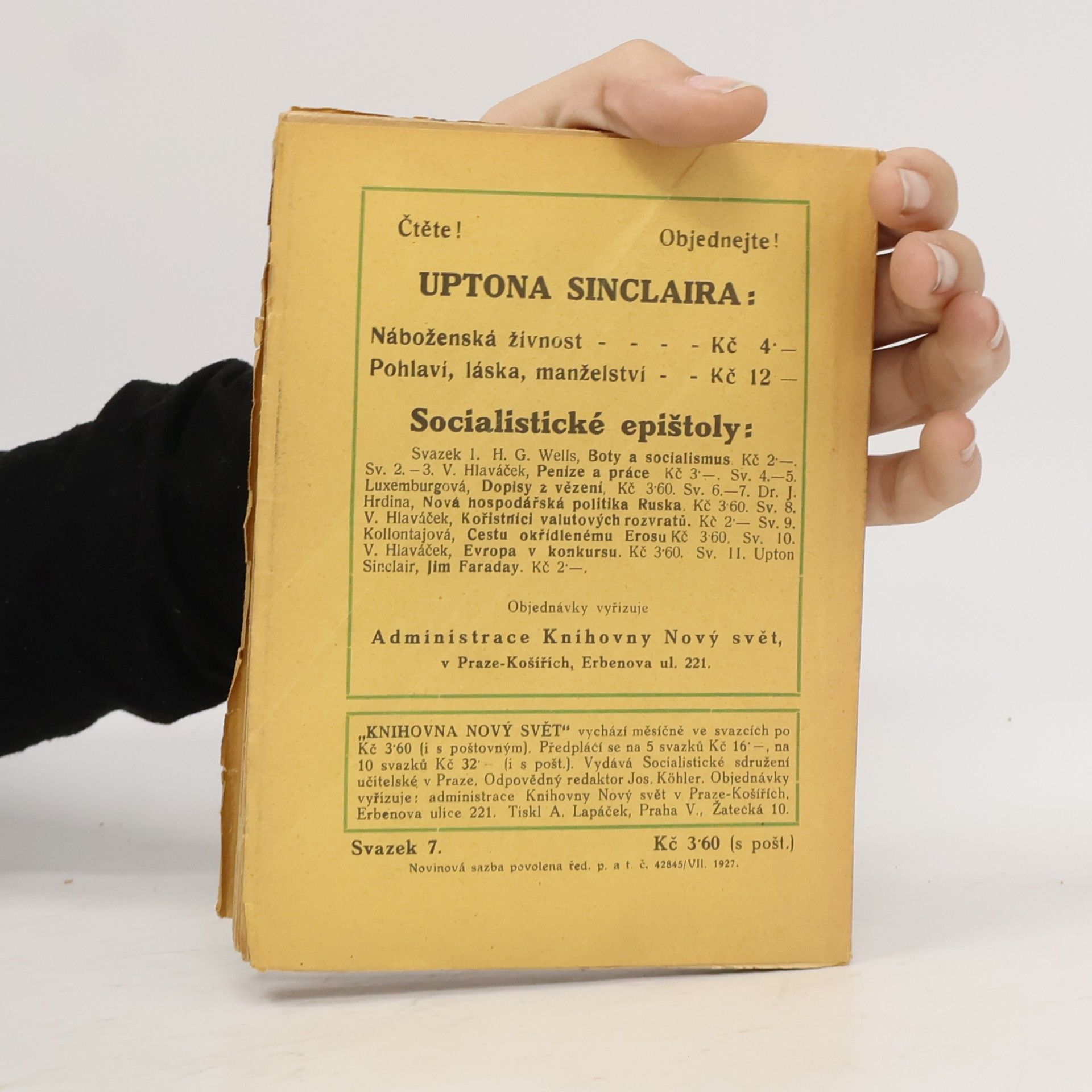 Upton Sinclair Housata II.
