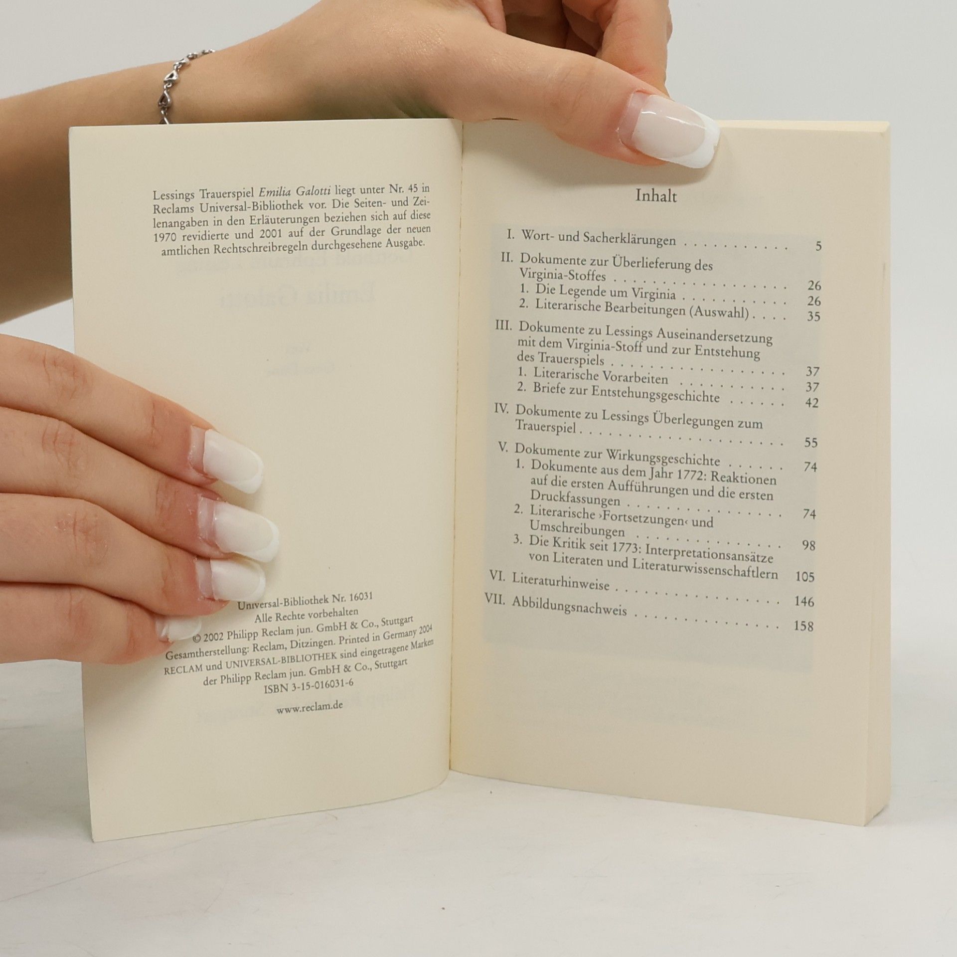 Gesa Dane Gotthold Ephraim Lessing, Emilia Galotti