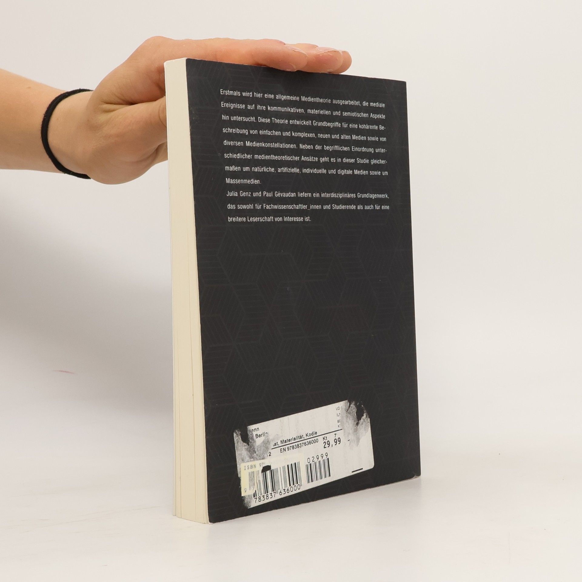 Julia Genz Edition Medienwissenschaft: Medialität, Materialität, Kodierung