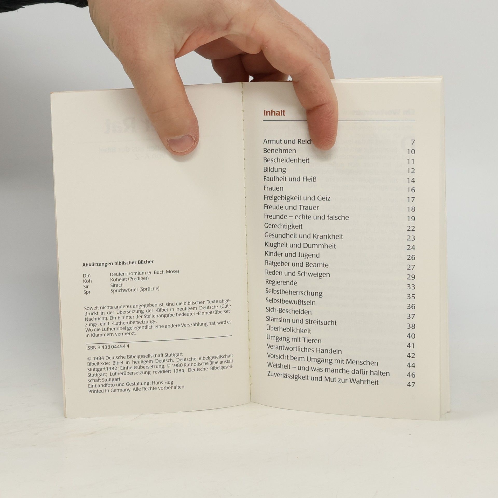 Guter Rat. Lebensweisheit aus der Bibel von A-Z