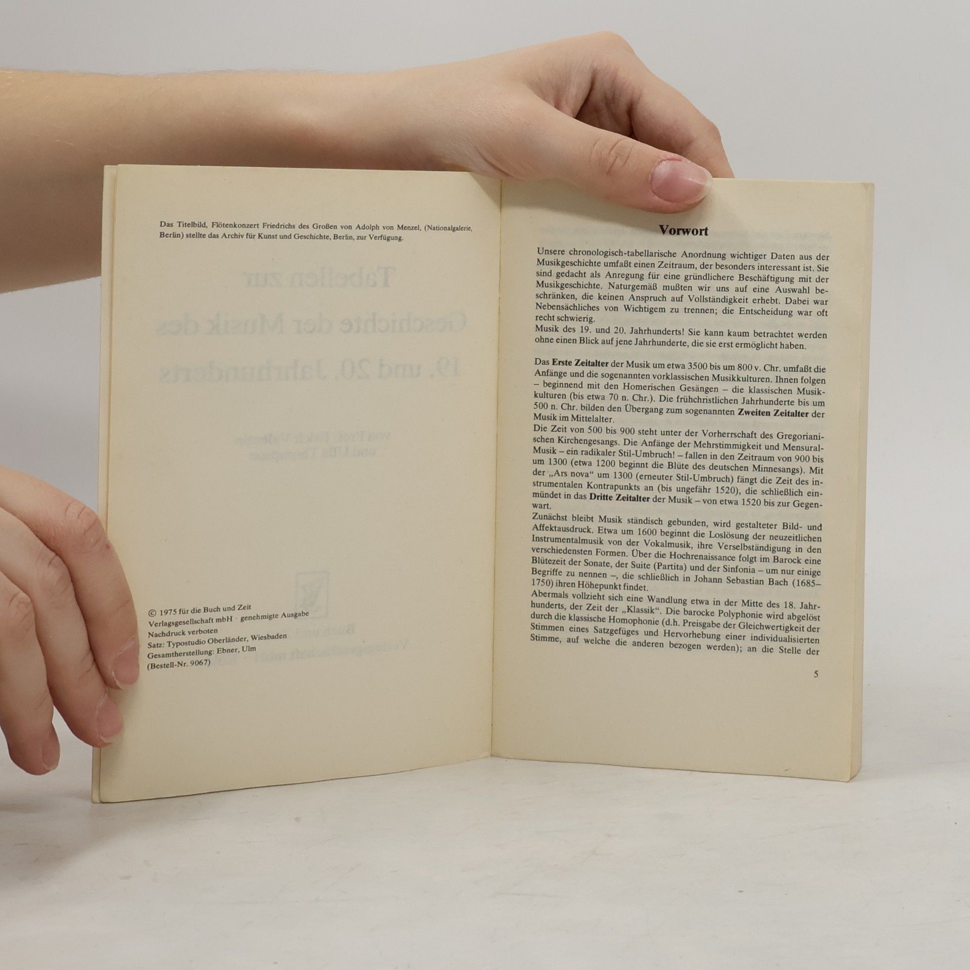 Autorenkollektiv Tabellen zur Geschichte der Musik des 19./20. Jhdts
