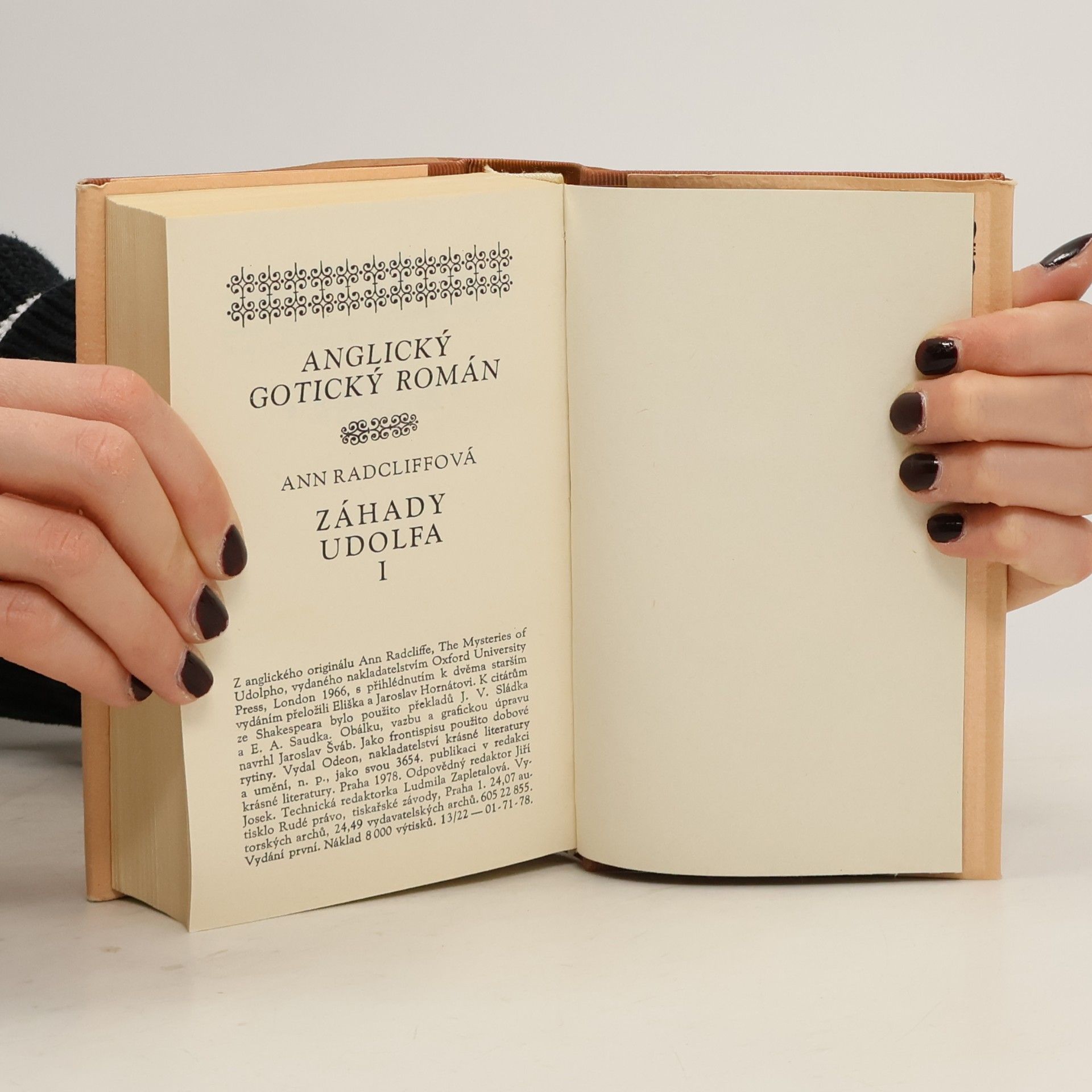 Ann Radcliffe Záhady Udolfa I