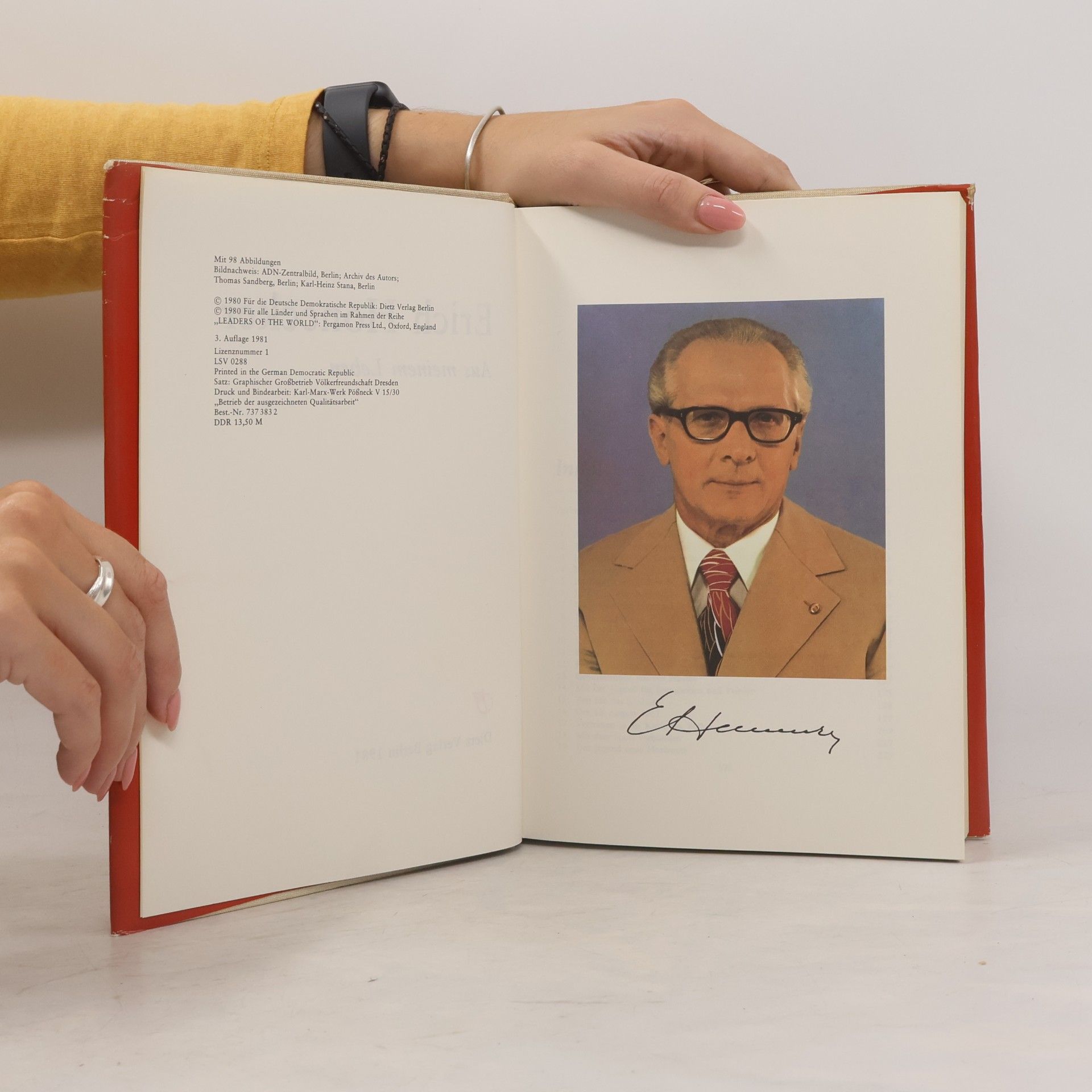 Erich Honecker Aus meinem Leben