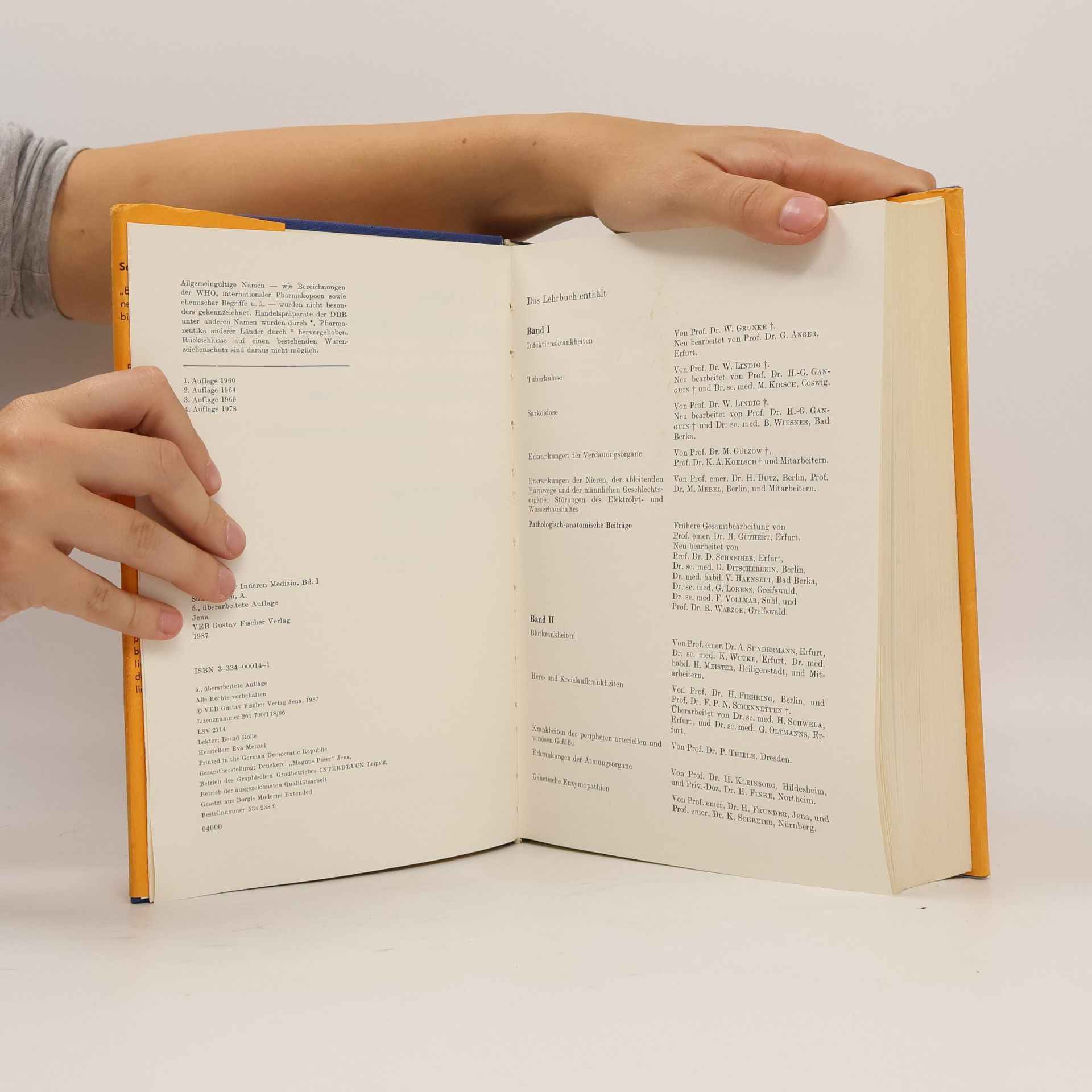 August Sundermann Lehrbuch der Inneren Medizin