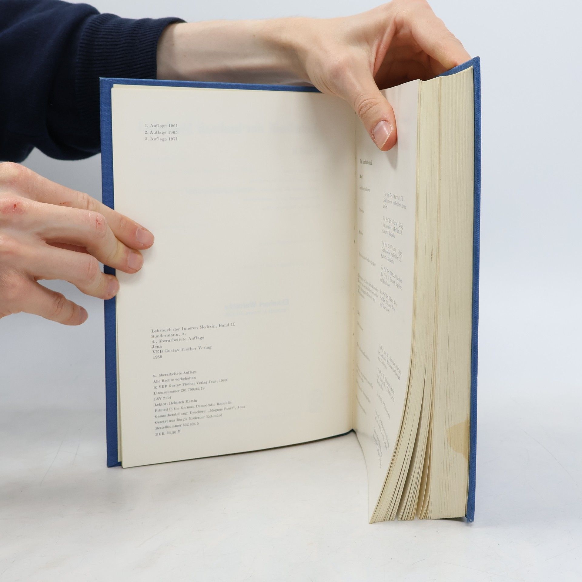 August Sundermann Lehrbuch der Inneren Medizin II.
