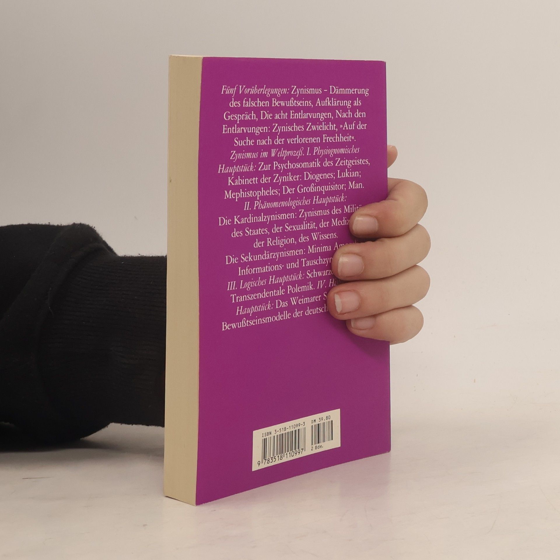 Peter Sloterdijk Kritik der zynischen Vernunft. Zweiter Band