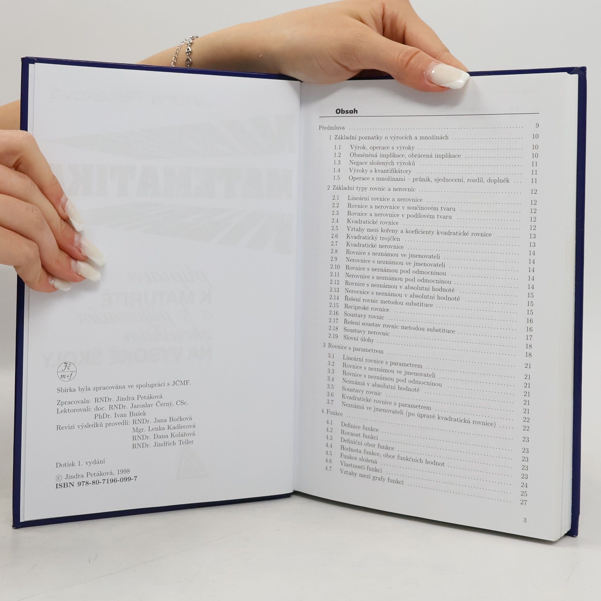 Petáková Jindra Matematika - příprava na život a k přijímacím zkouškám na vysoké školy
