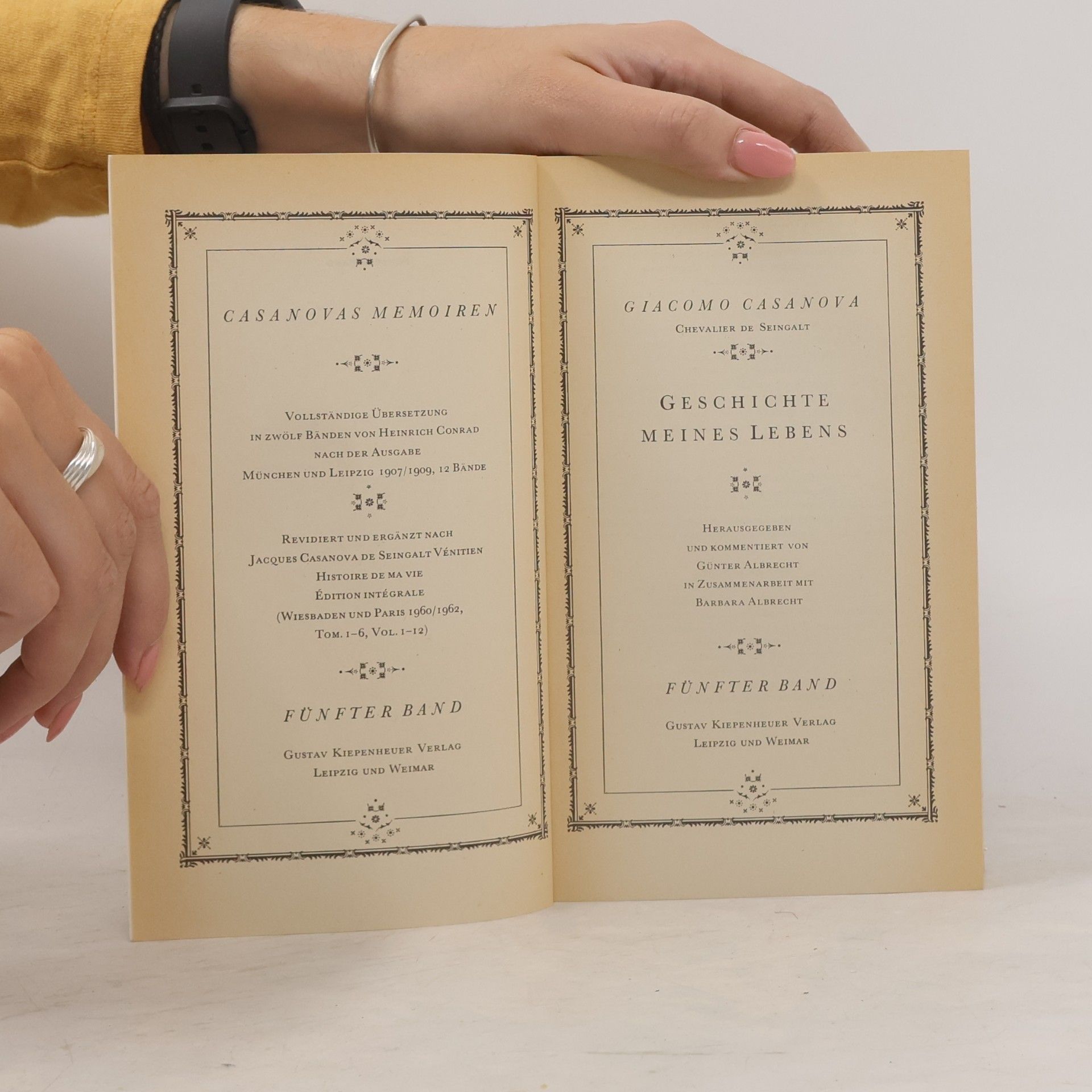 Giacomo Casanova Geschichte meines Lebens 5