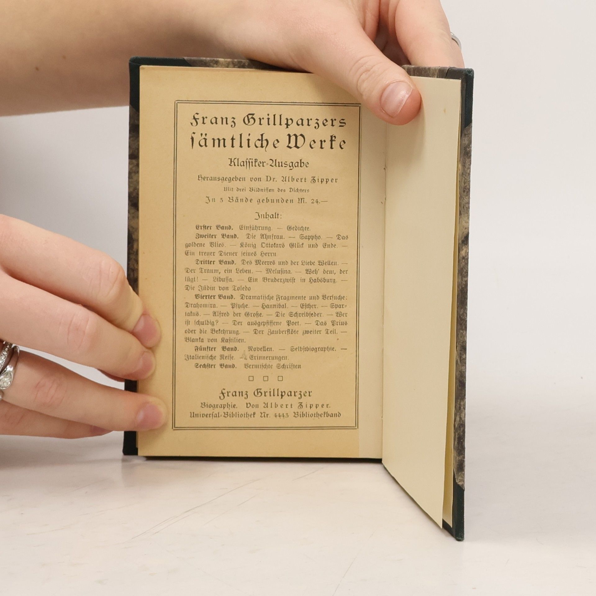 Franz Grillparzer Des Meeres und der Liebe Wellen