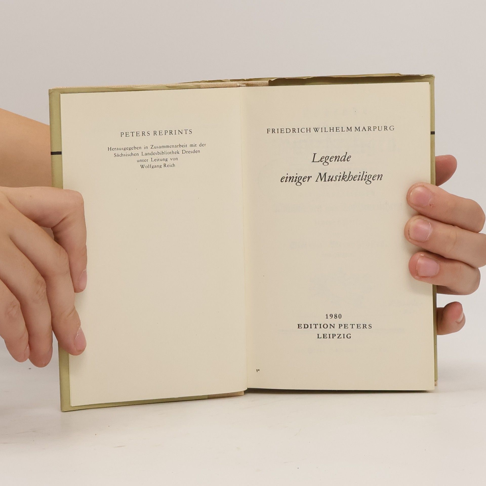Friedrich Wilhelm Marpurg Legende einiger Musikheiligen