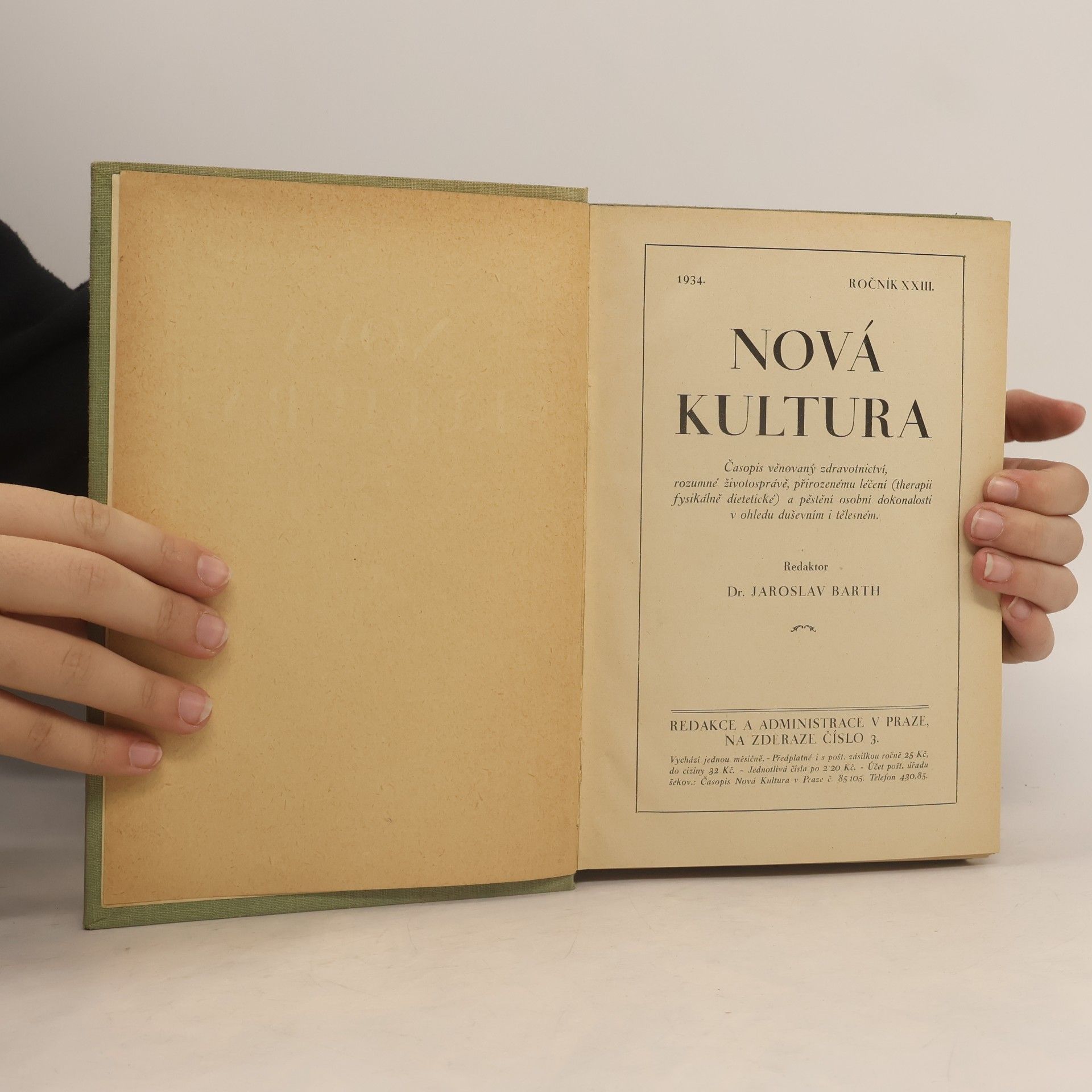Barth Jaroslav Nová kultura. Ročník XXIII.