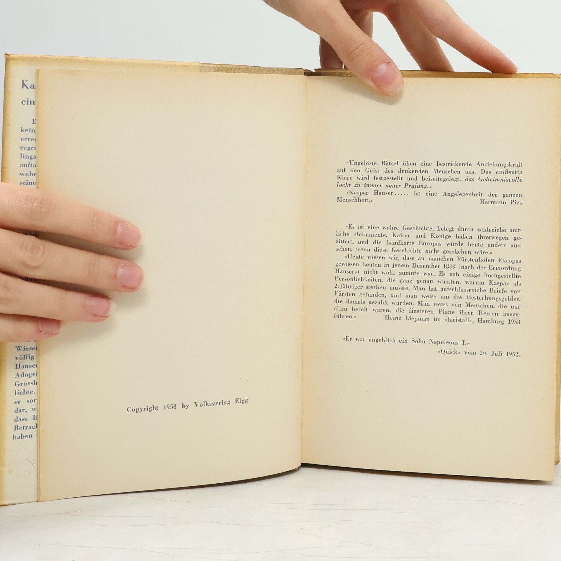 Edwin Wieser Das Geheimnis um Kaspar Hauser