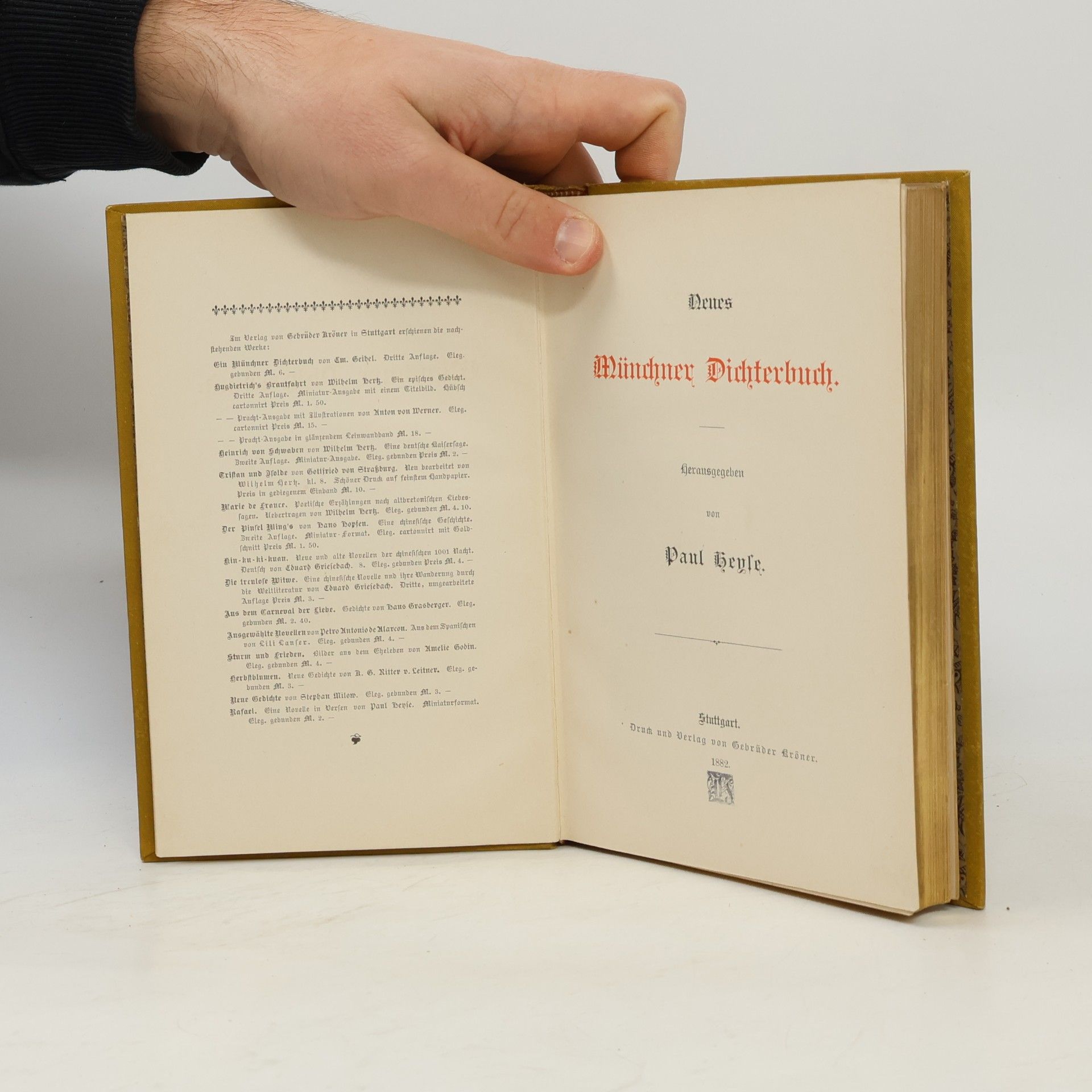 Paul Heyse Neues Münchner Dichterbuch