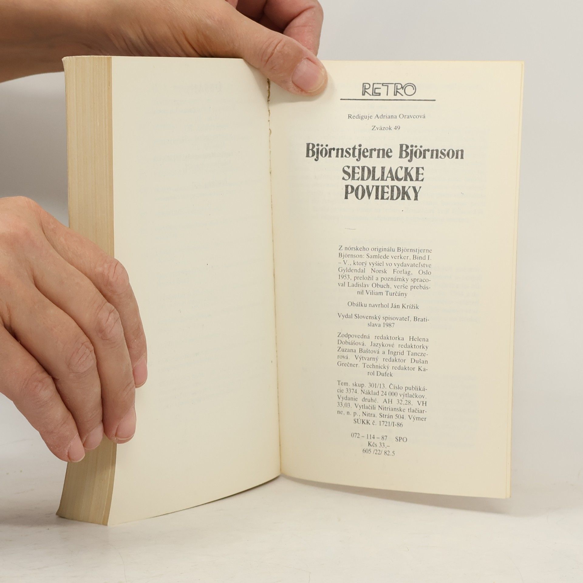 Bjørnstjerne Bjørnson Sedliacke poviedky