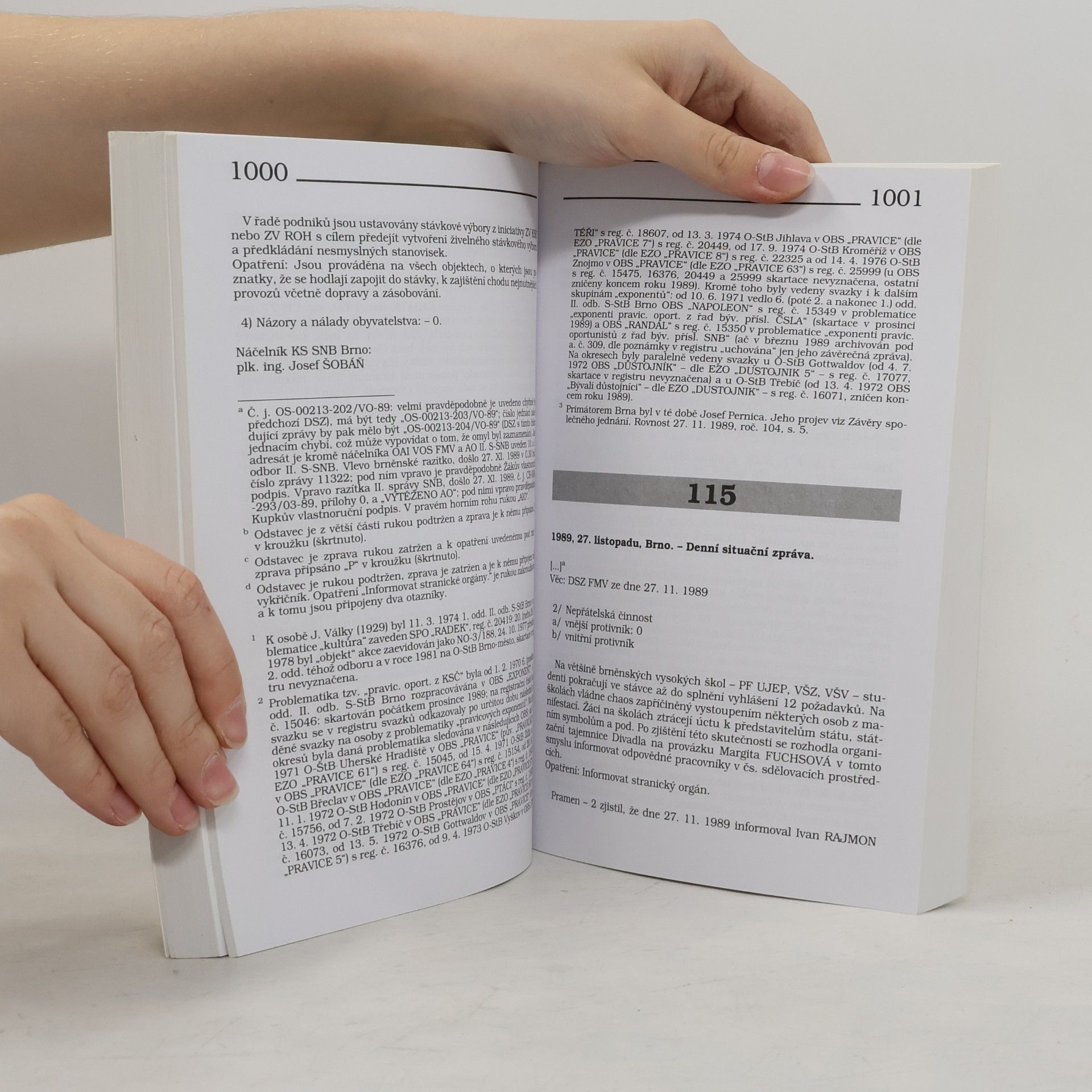 kolektiv Denní situační zprávy StB z listopadu a prosince 1989 6/III
