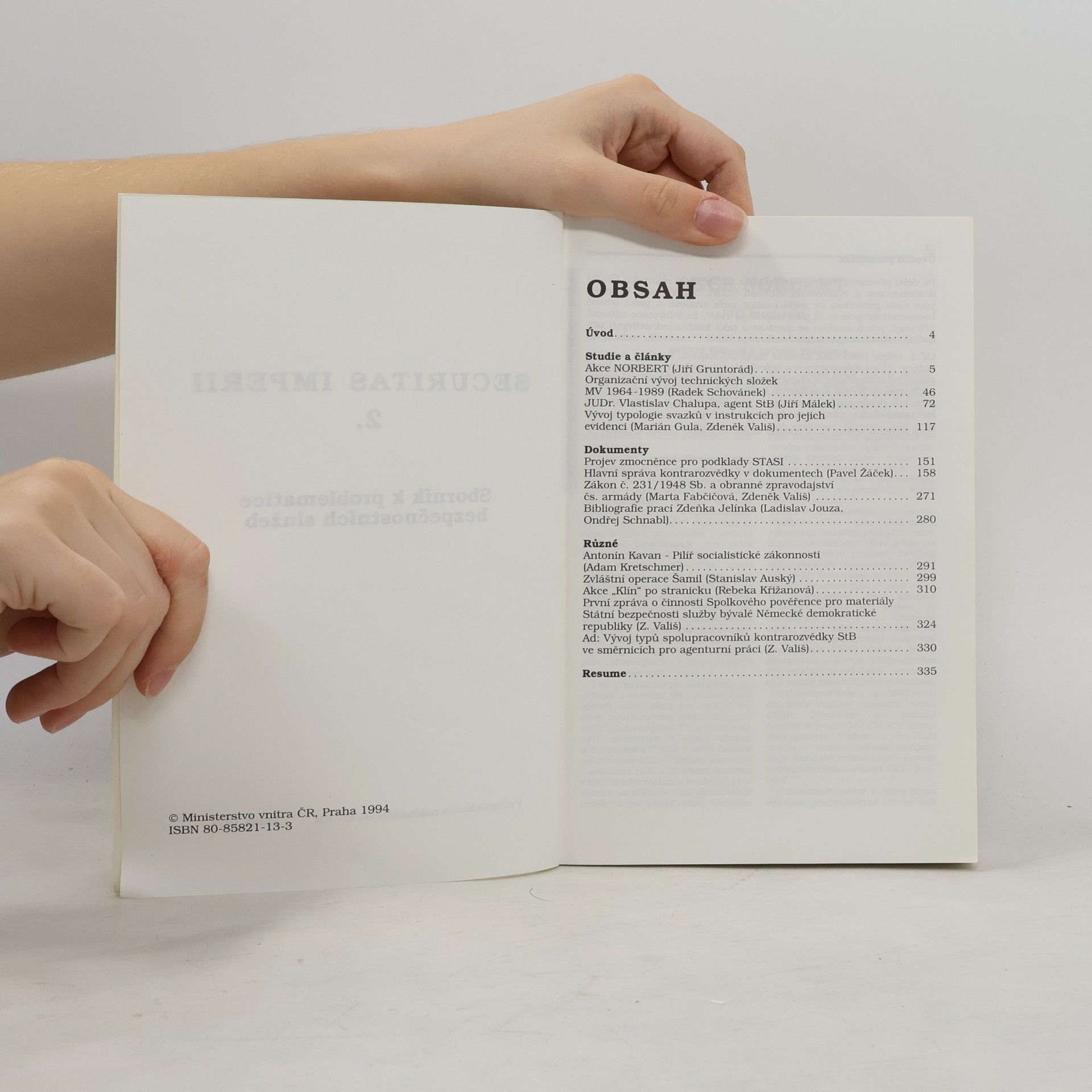 Kolektiv autorů Securitas imperii 2 : sborník k problematice bezpečnostních služeb