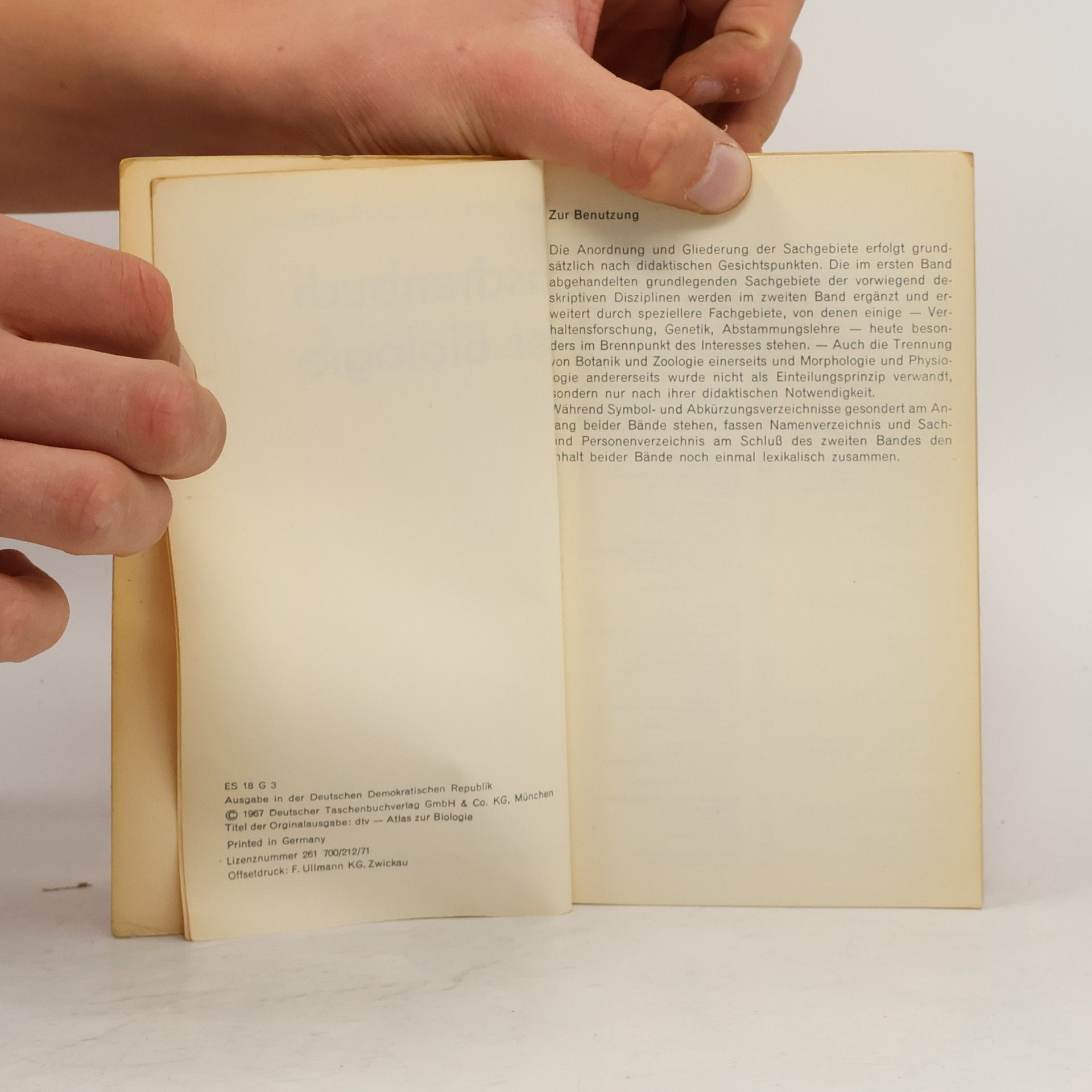 Günter Vogel Taschenbuch der Biologie. Band II