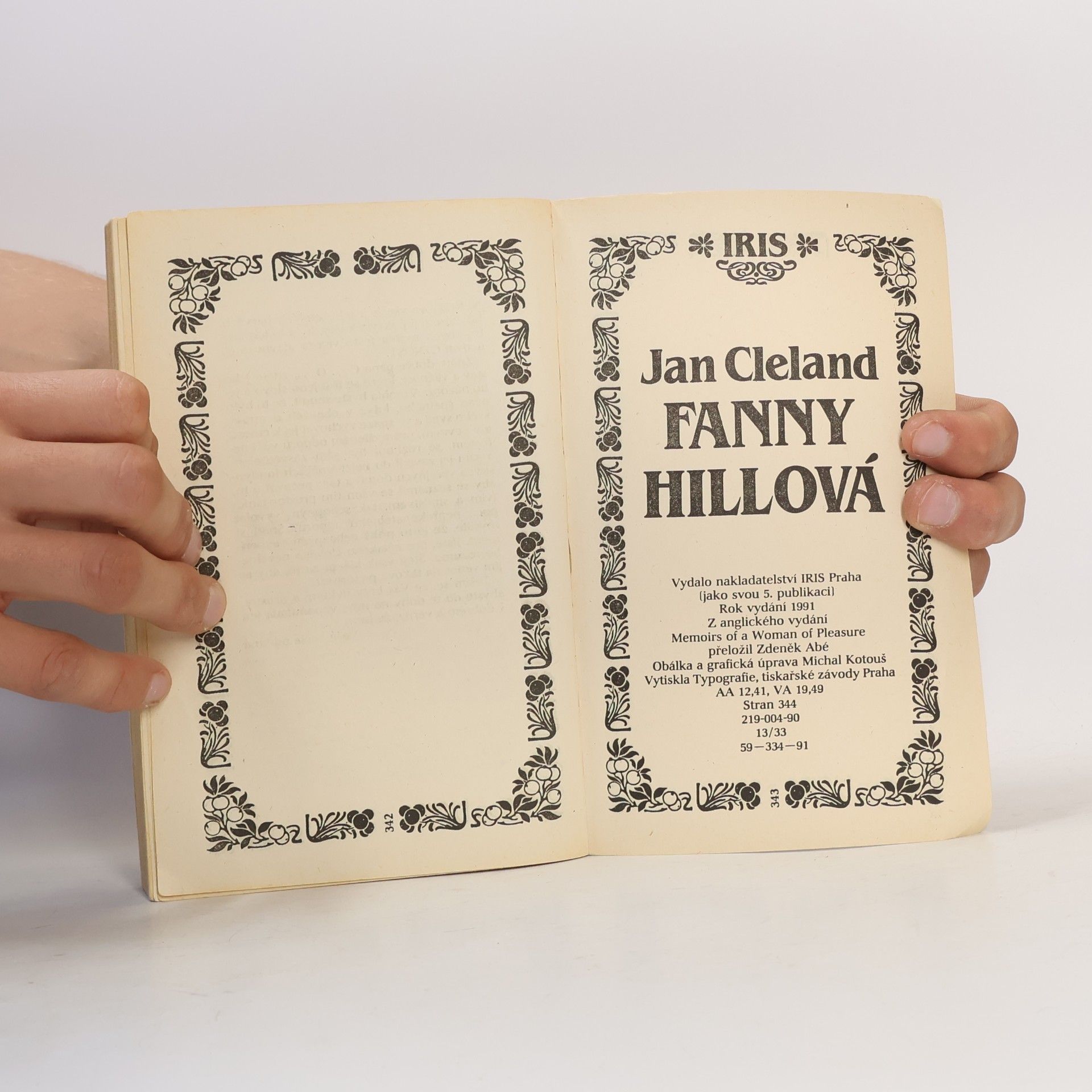 John Cleland Fanny Hillová. Memoáry kurtizány