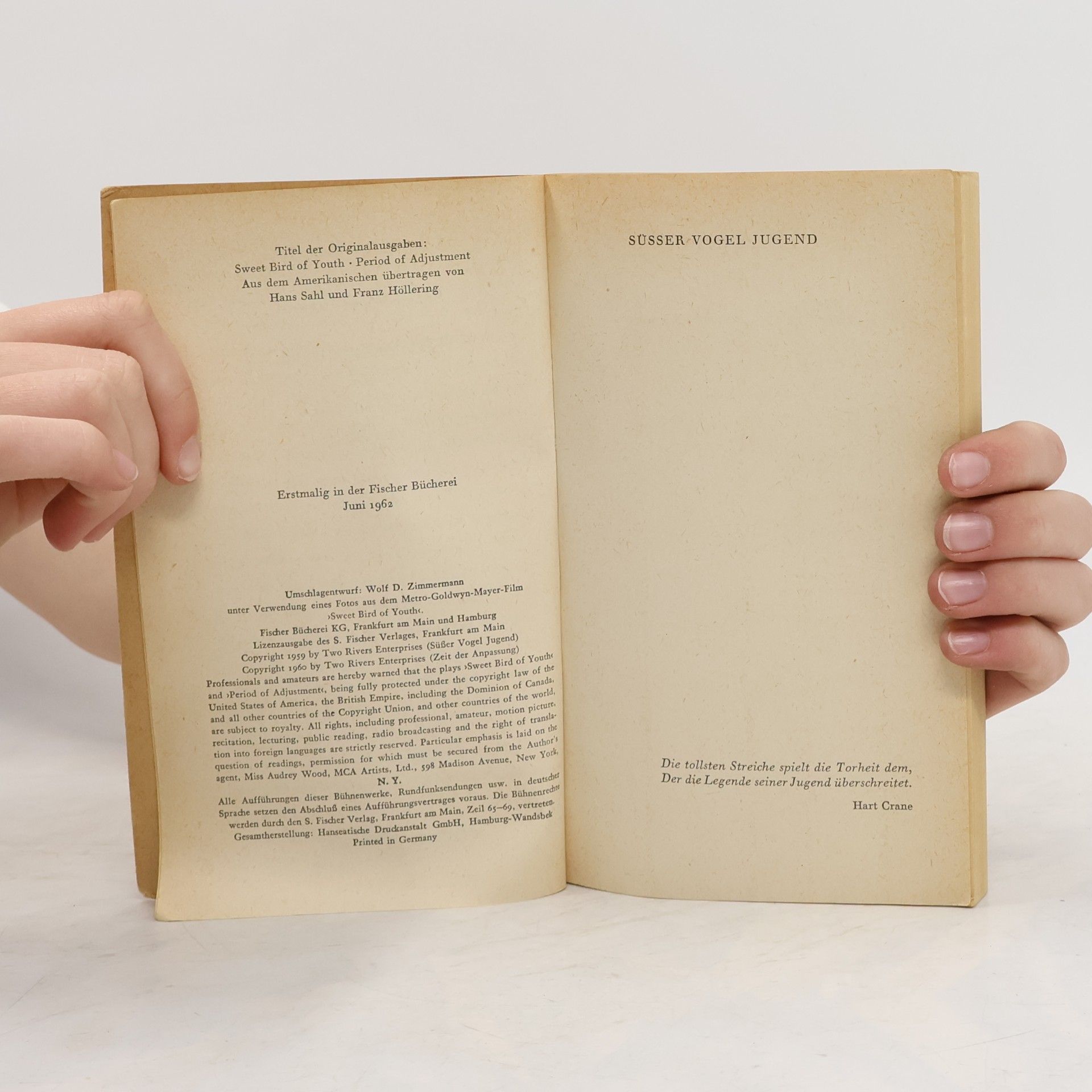 Tennessee Williams Süßer Vogel Jugend, Zeit der Anpassung