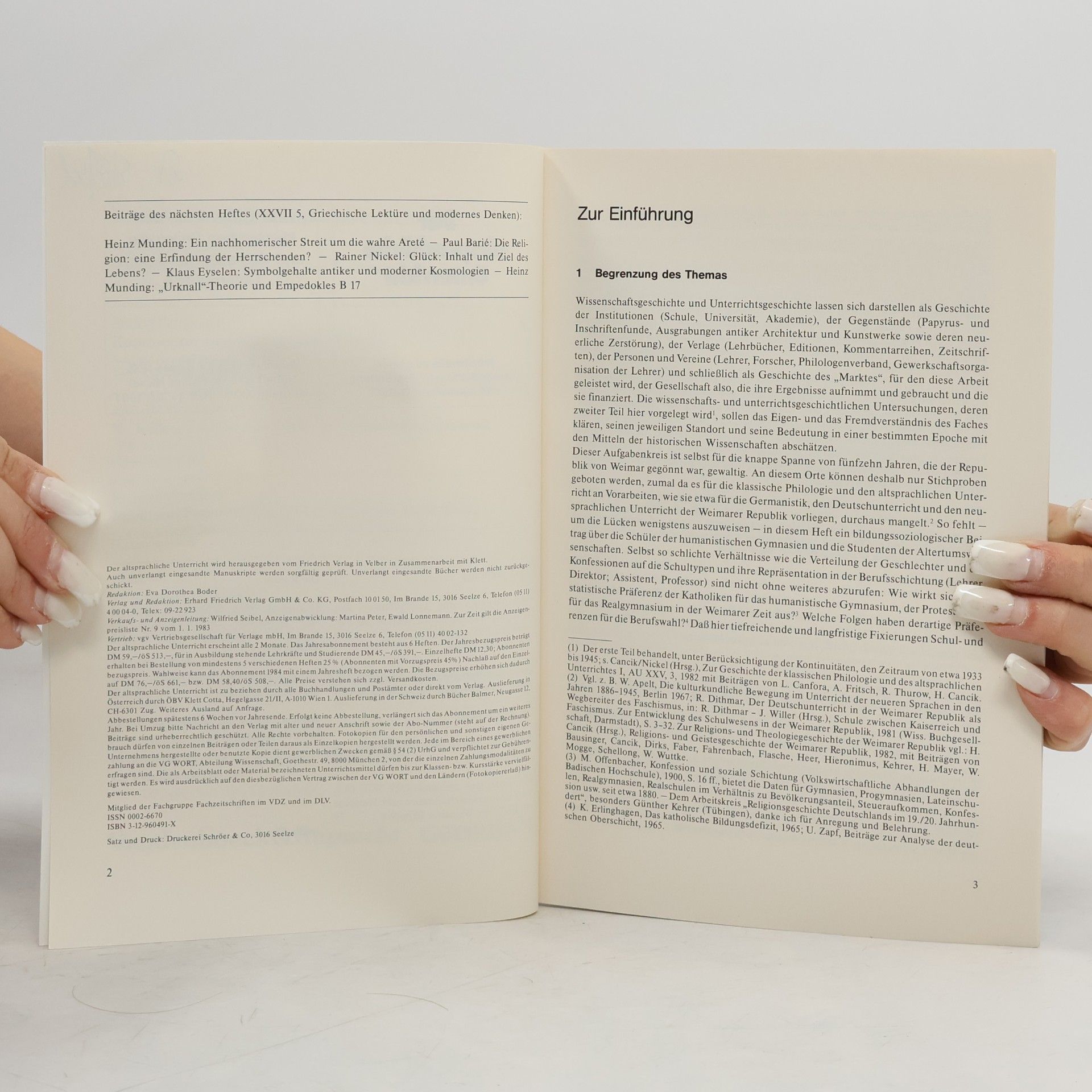 kolektiv Der altsprachliche Unterricht 4/1984