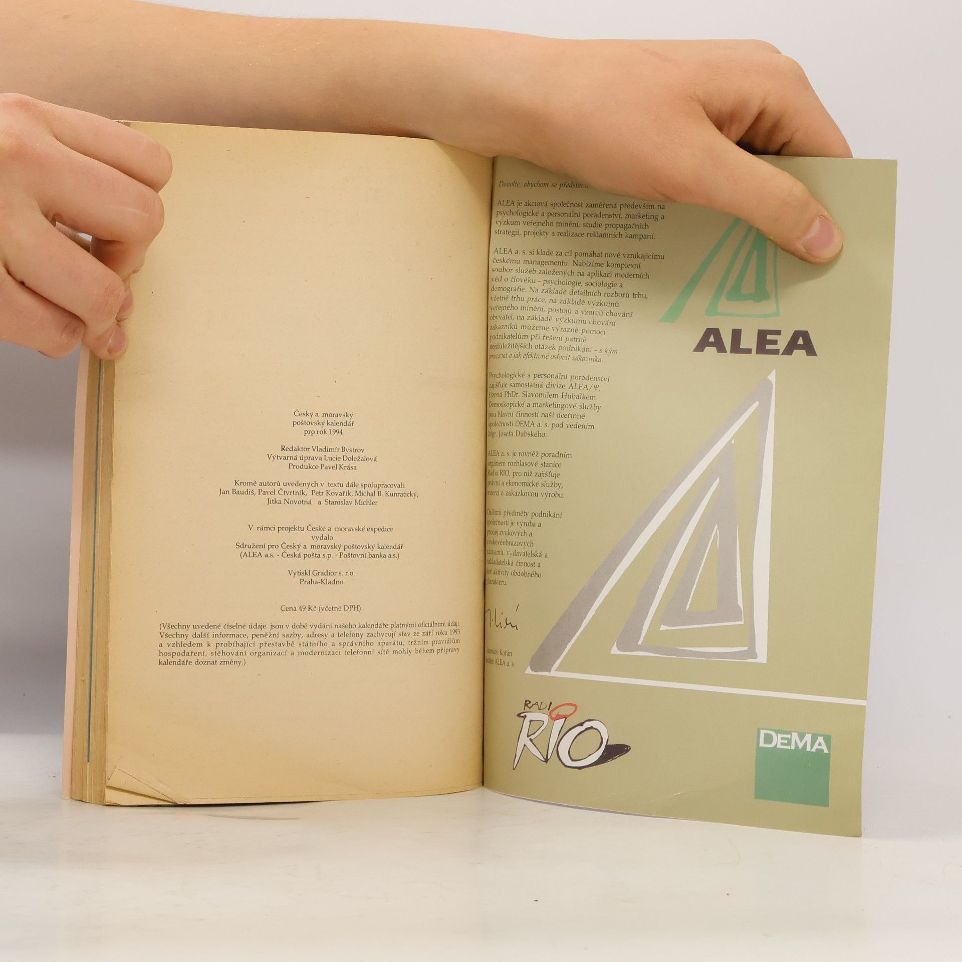 Autorenkollektiv Český a moravský poštovský kalendář pro rok 1994