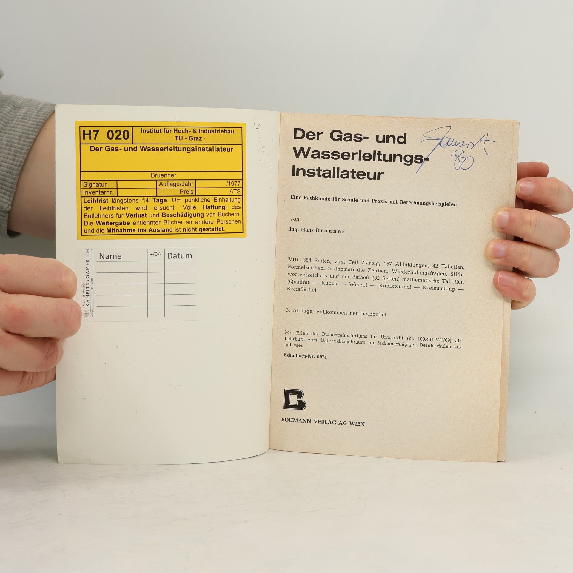 Hans Brunner Der Gas- und Wasserleitungs-Installateur