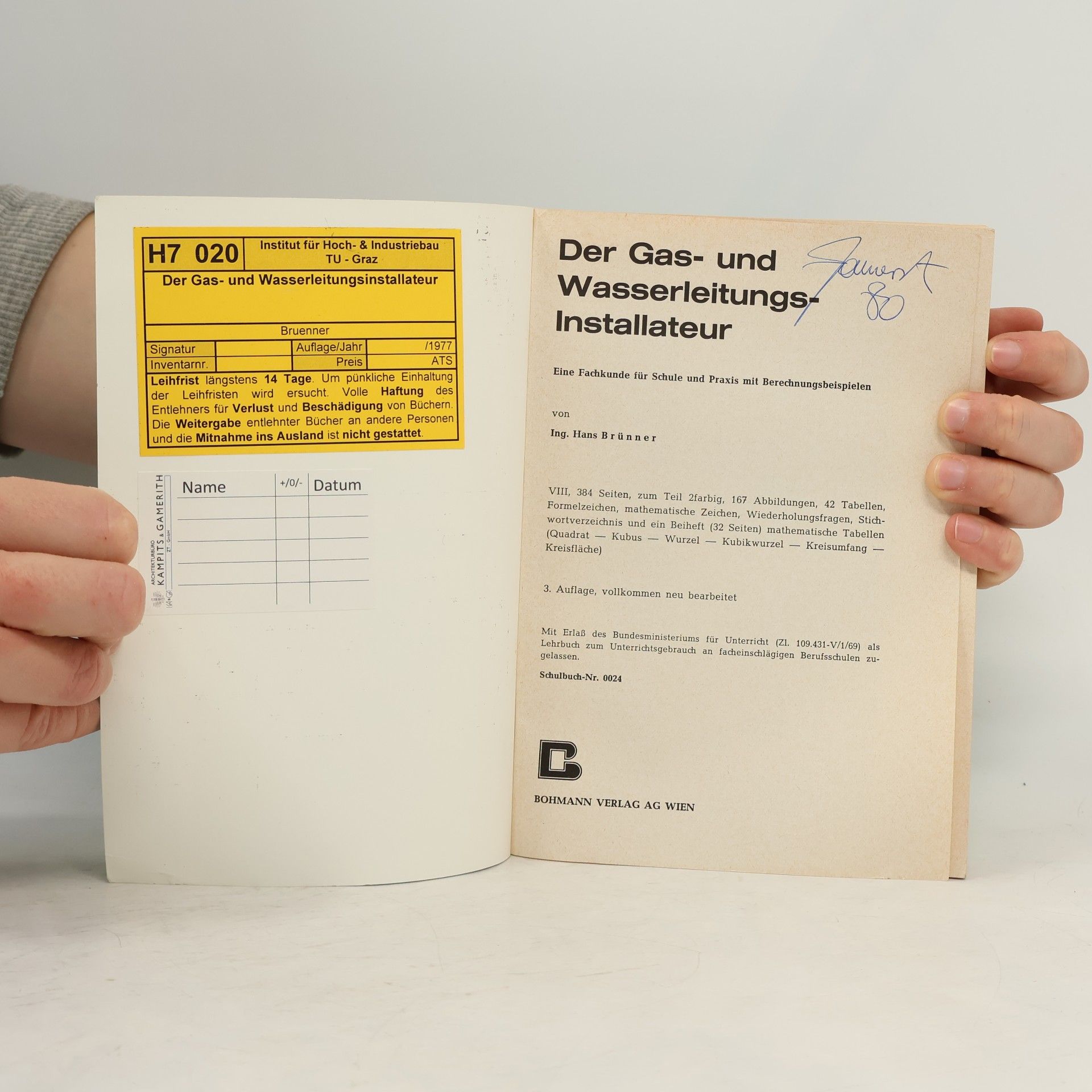 Hans Brunner Der Gas- und Wasserleitungs-Installateur