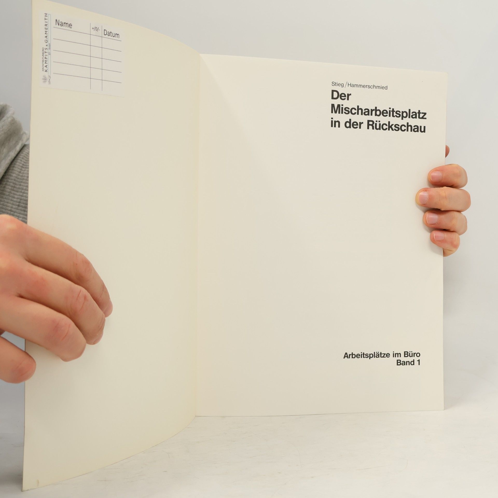 Heinz Schmdizer Der Mischarbeitsplatz in der Rückschau