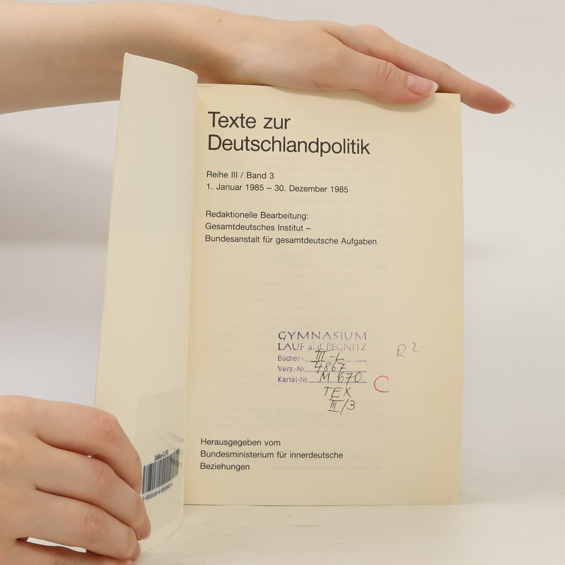 Autorenkollektiv Texte zur Deutschlandpolitik III/3
