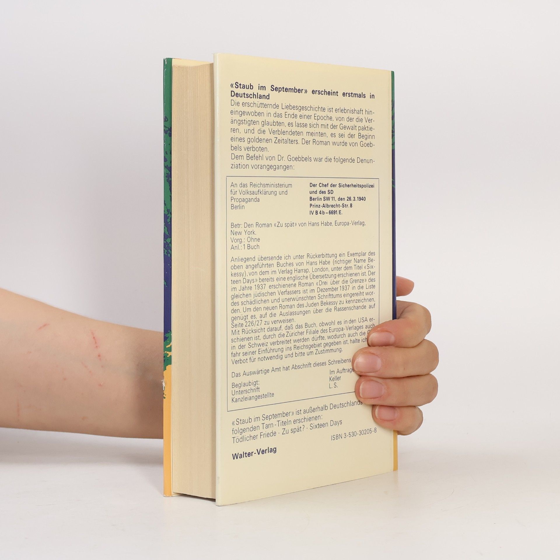 Hans Habe Staub im September