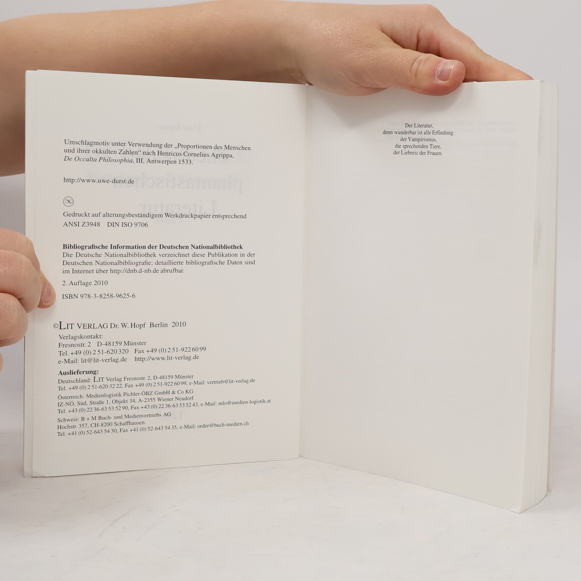 Uwe Durst Theorie der phantastischen Literatur
