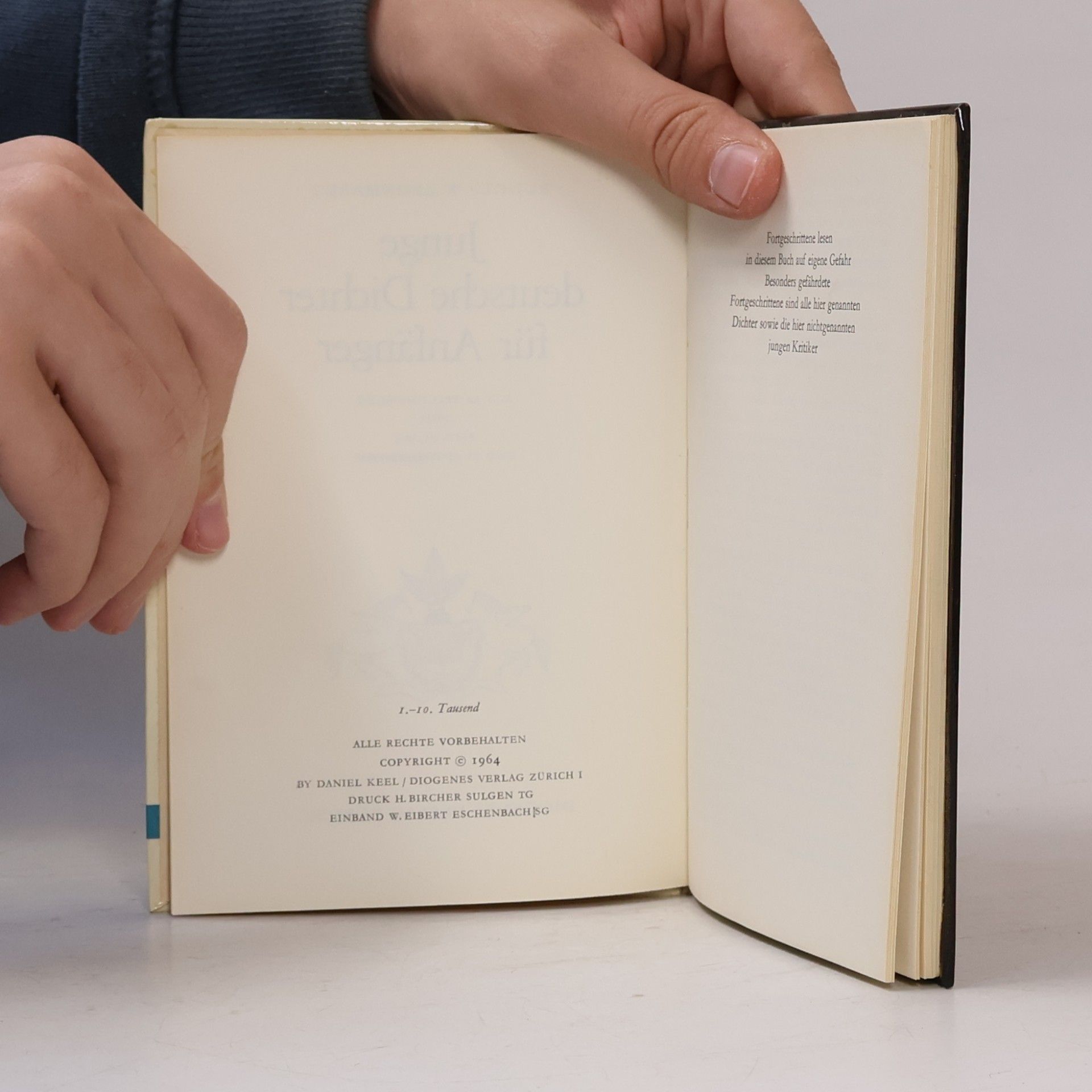 Rudolf Walter Leonhardt Junge deutsche Dichter für Anfänger