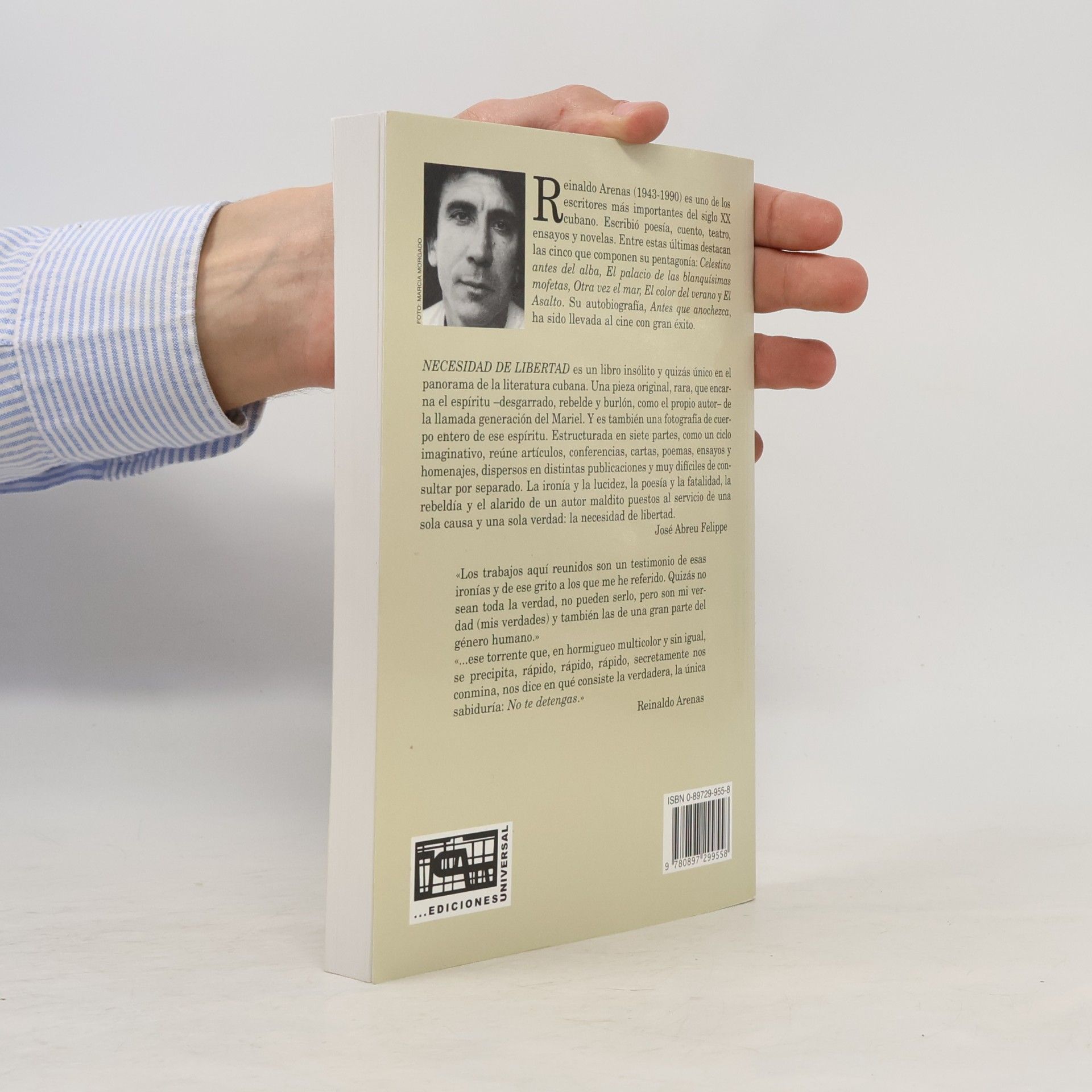 Reinaldo Arenas Coleccion Cuba y Sus Jueces: Necesidad de libertad. Grito luego existo