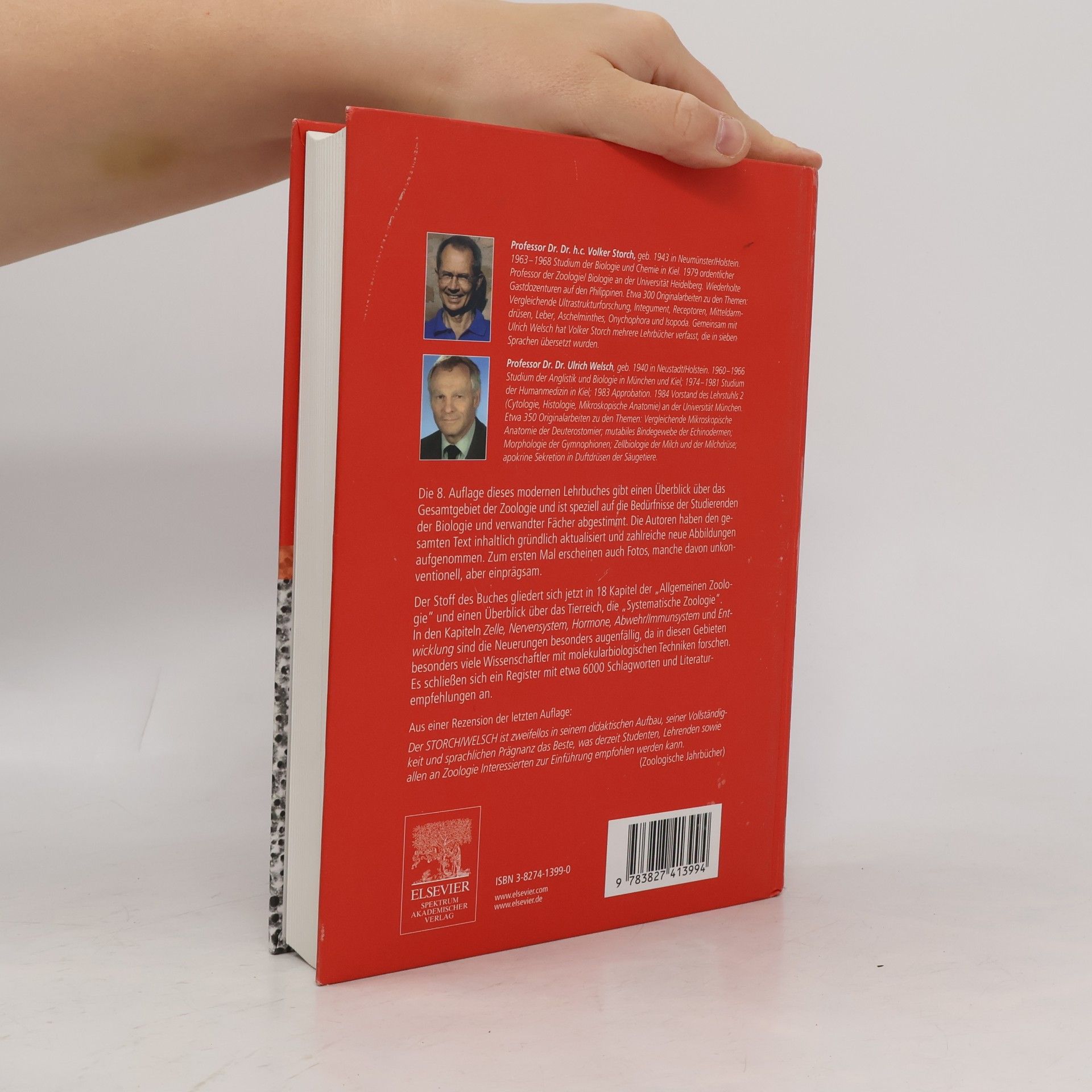 Volker Storch Kurzes Lehrbuch der Zoologie