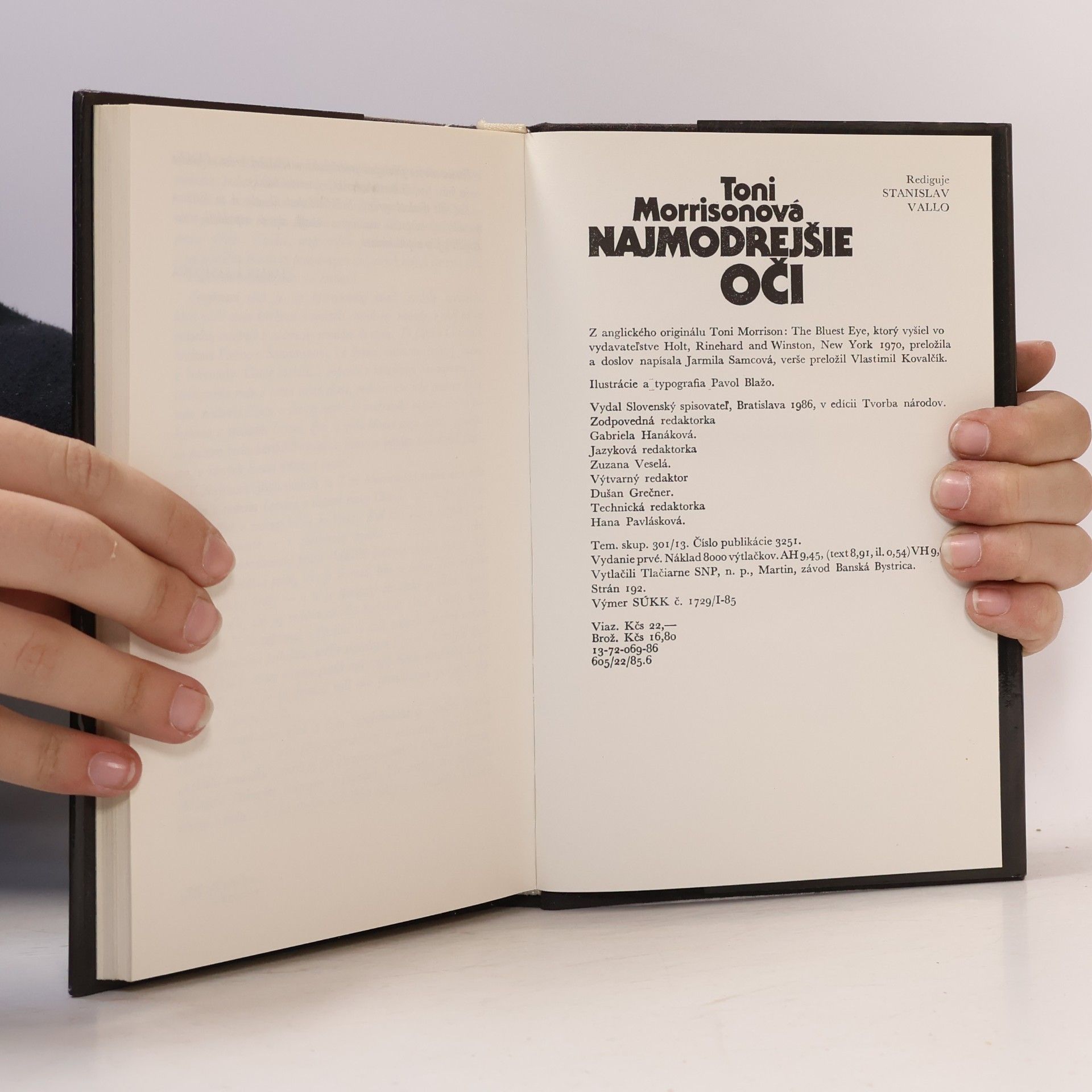 Toni Morrison Najmodrejšie oči