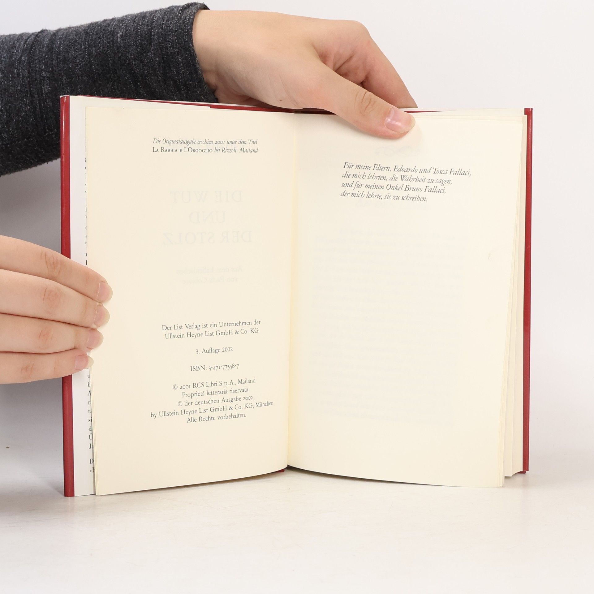 Oriana Fallaci Die Wut und der Stolz