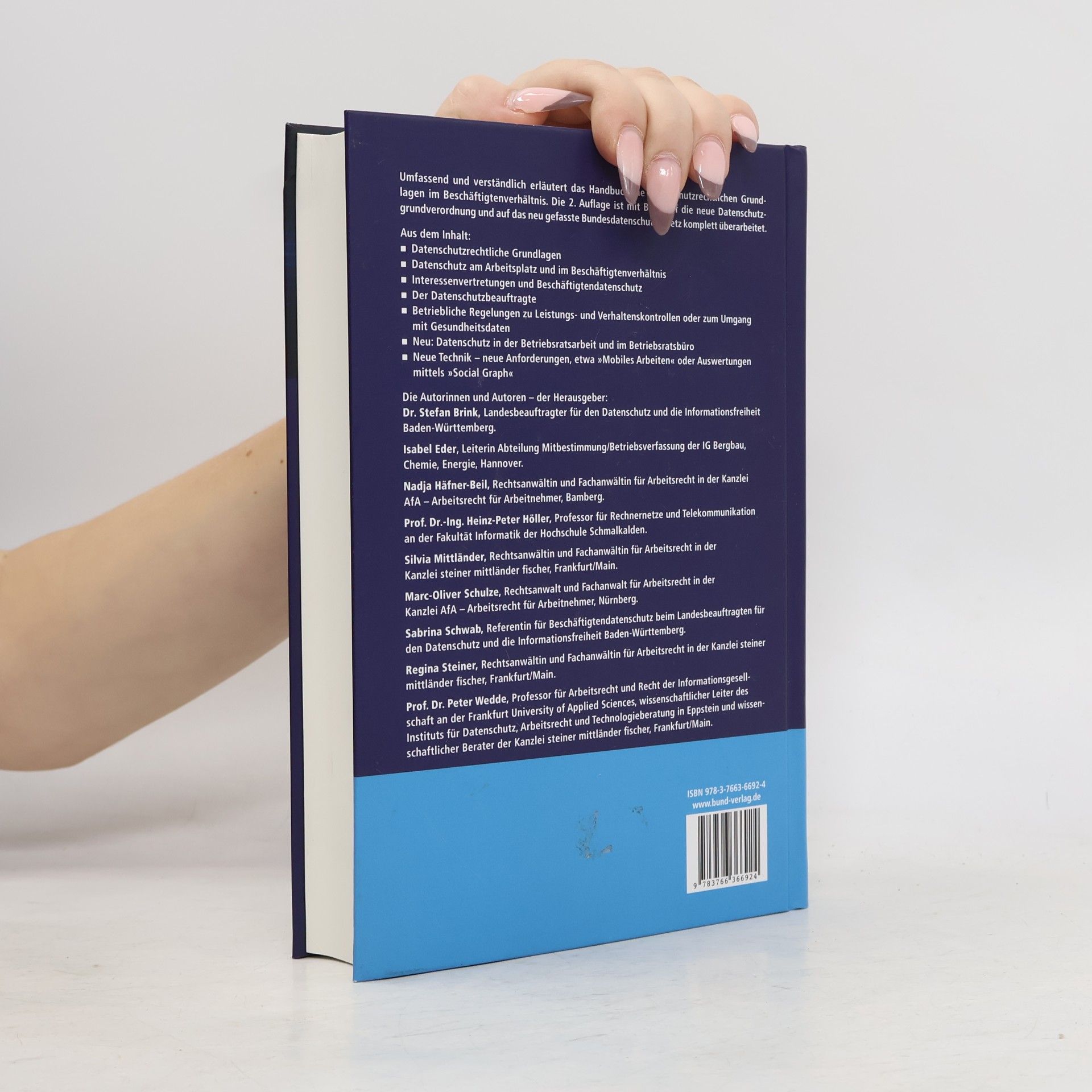 Peter Wedde Handbuch Datenschutz und Mitbestimmung