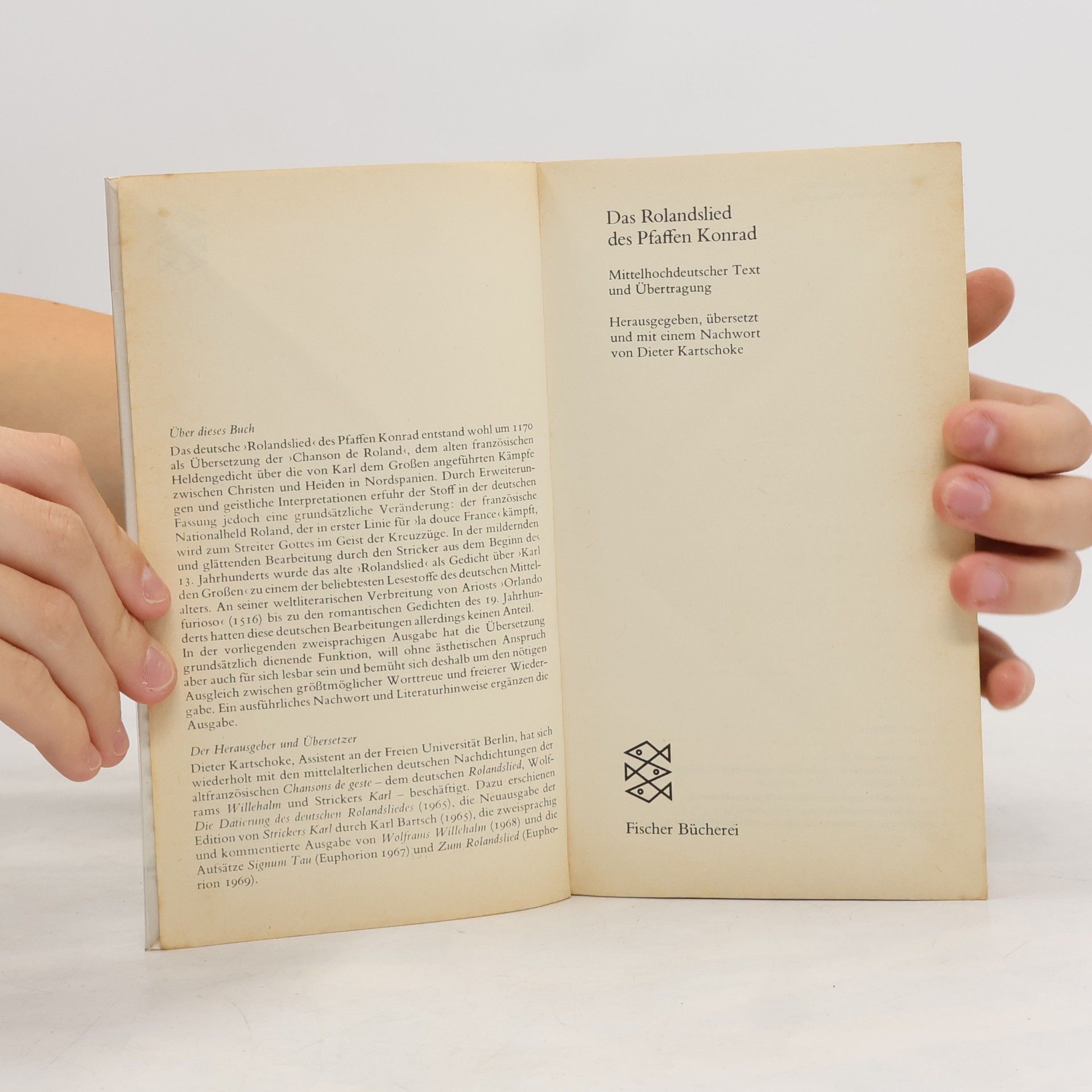 Dieter Kartschoke Das Rolandslied des Pfaffen Konrad : Mittelhochdeutscher Text und Übertragung