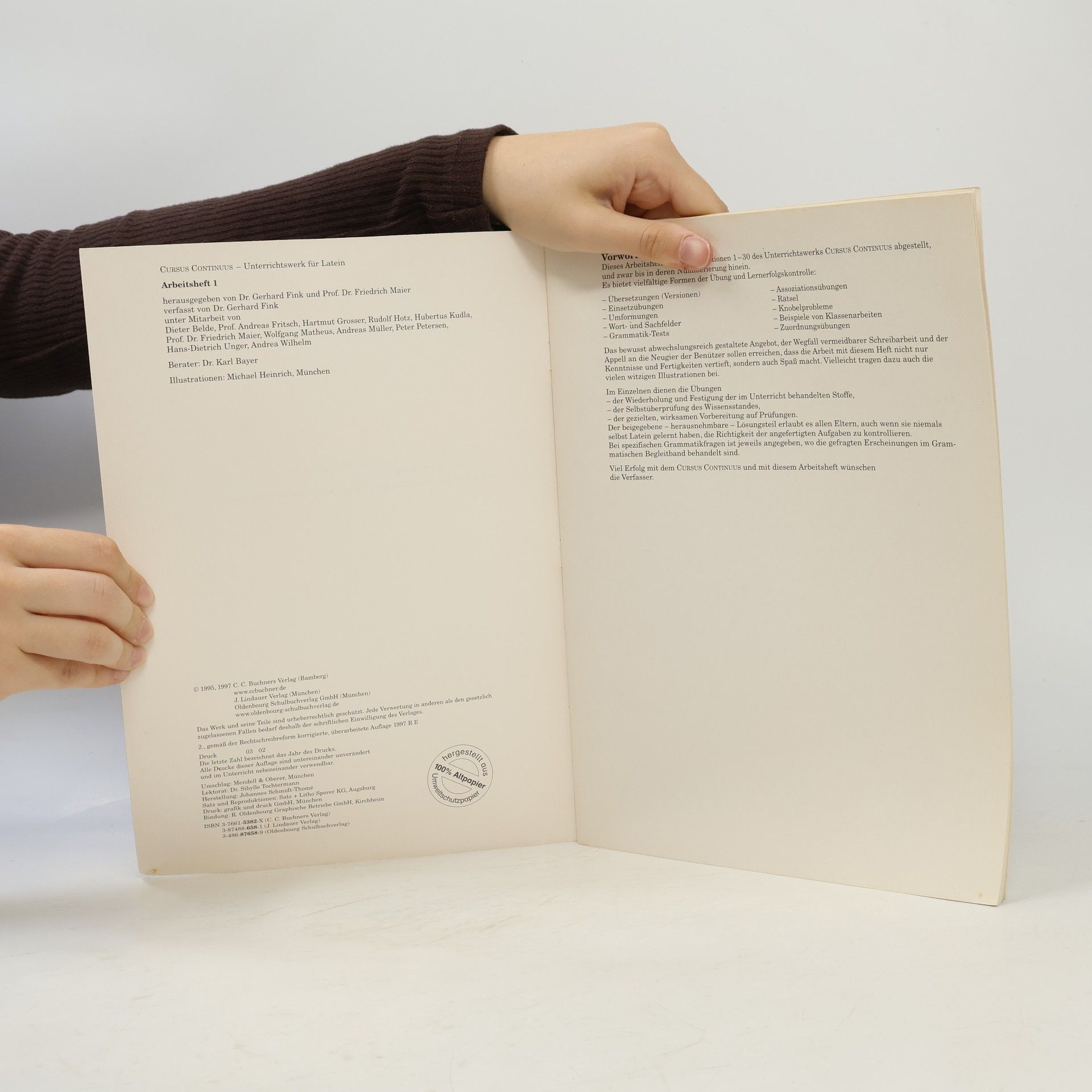 Friedrich Maier Cursus Continuus, Ausgabe A, Arbeitsheft