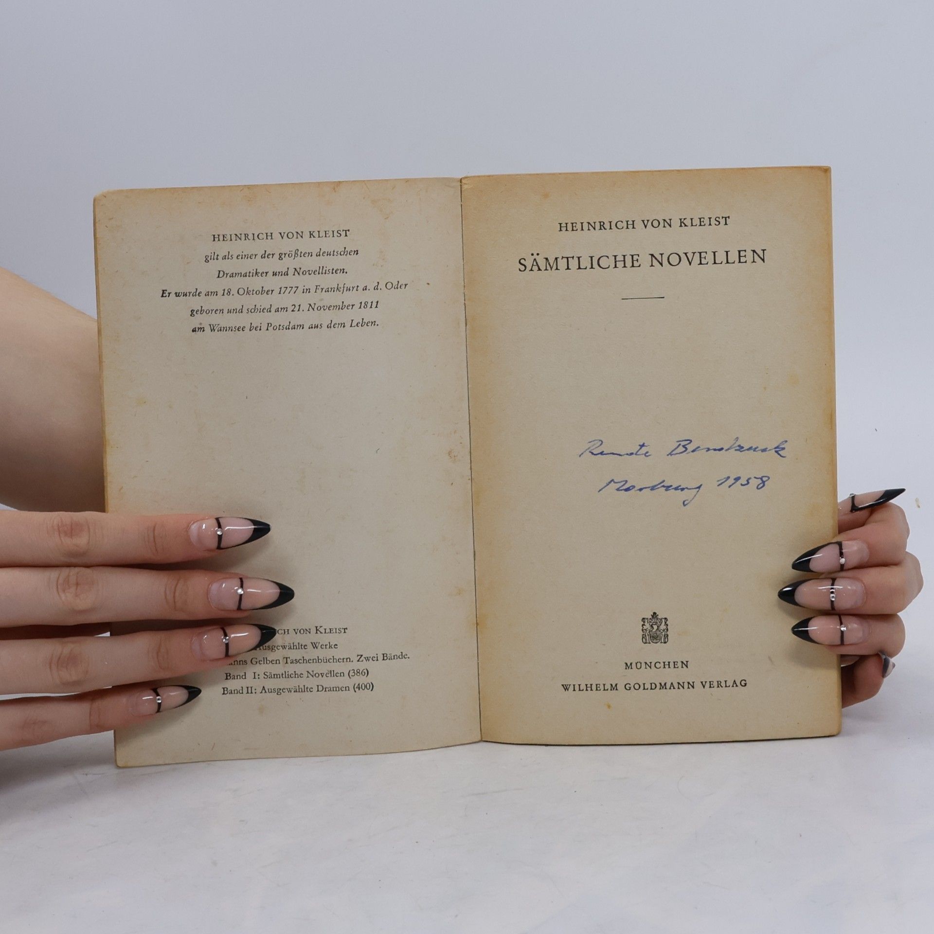 Heinrich von Kleist Sämtliche Novellen