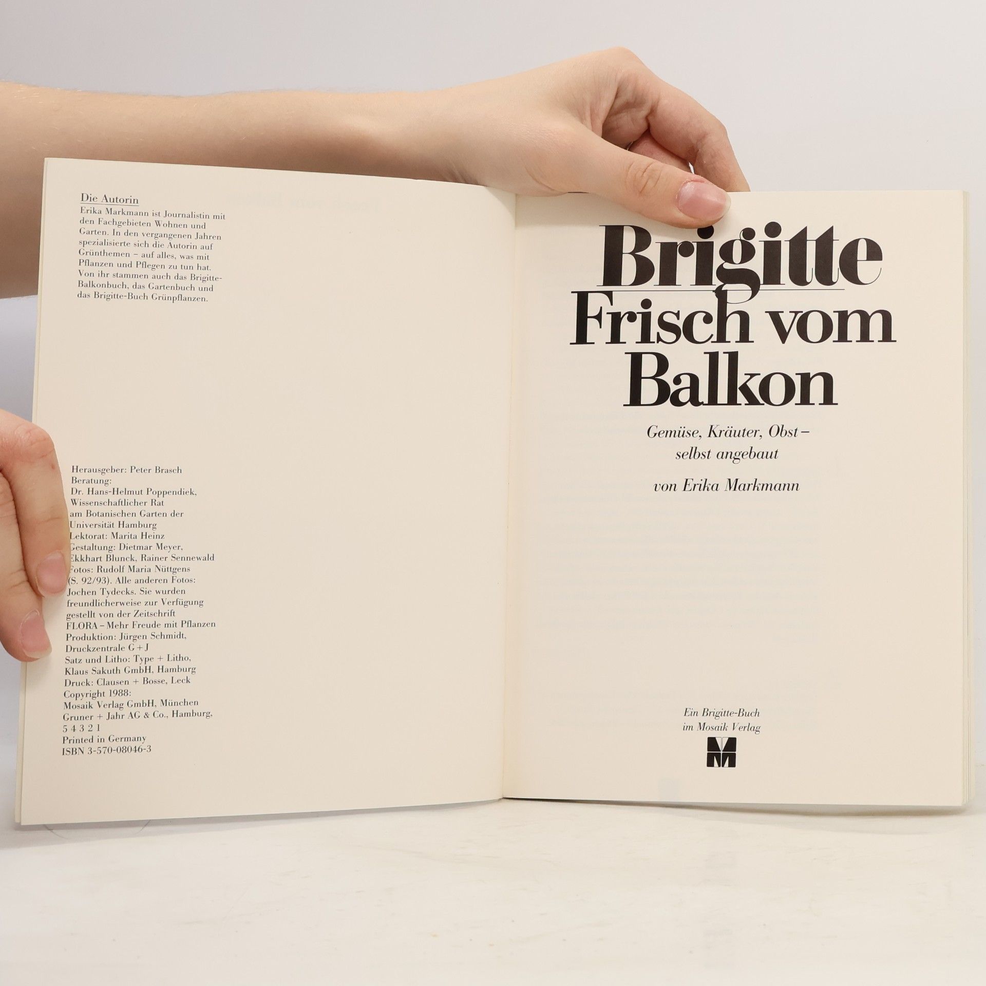 Erika Markmann Brigitte, frisch vom Balkon