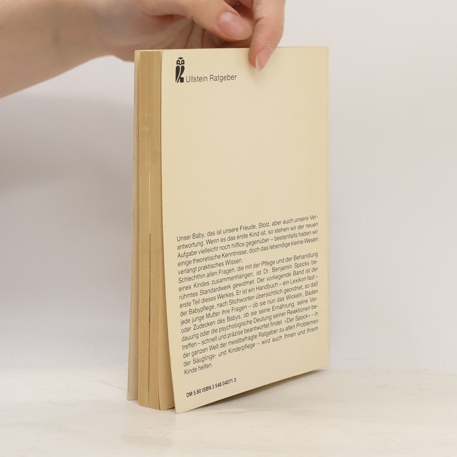 Benjamin Spock Pflege und Behandlung des Säuglings